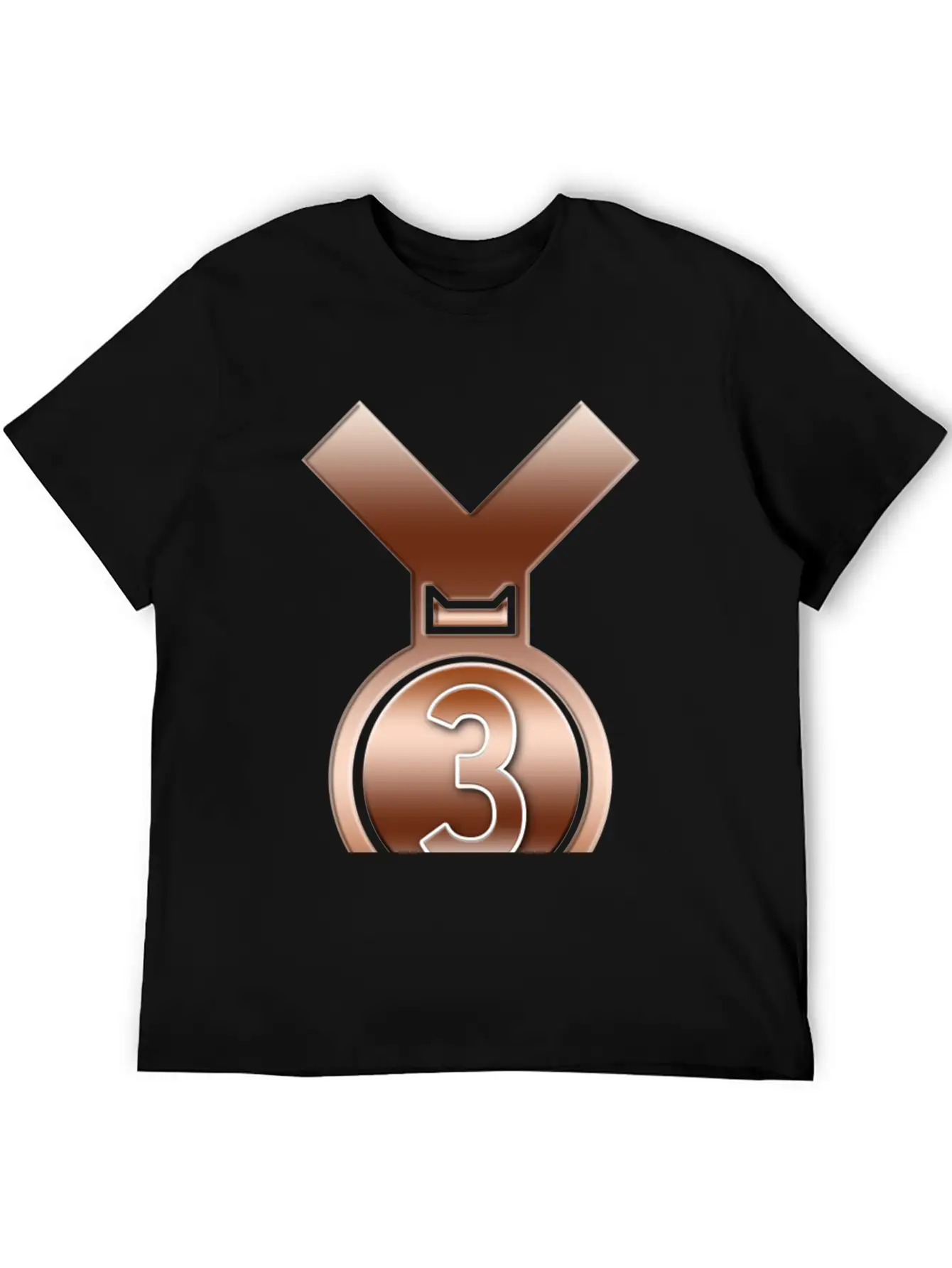 3rd Place Bronze Achievement Award Medal Breathable Soft Cotton T-Shirt – Timeless Casual Look