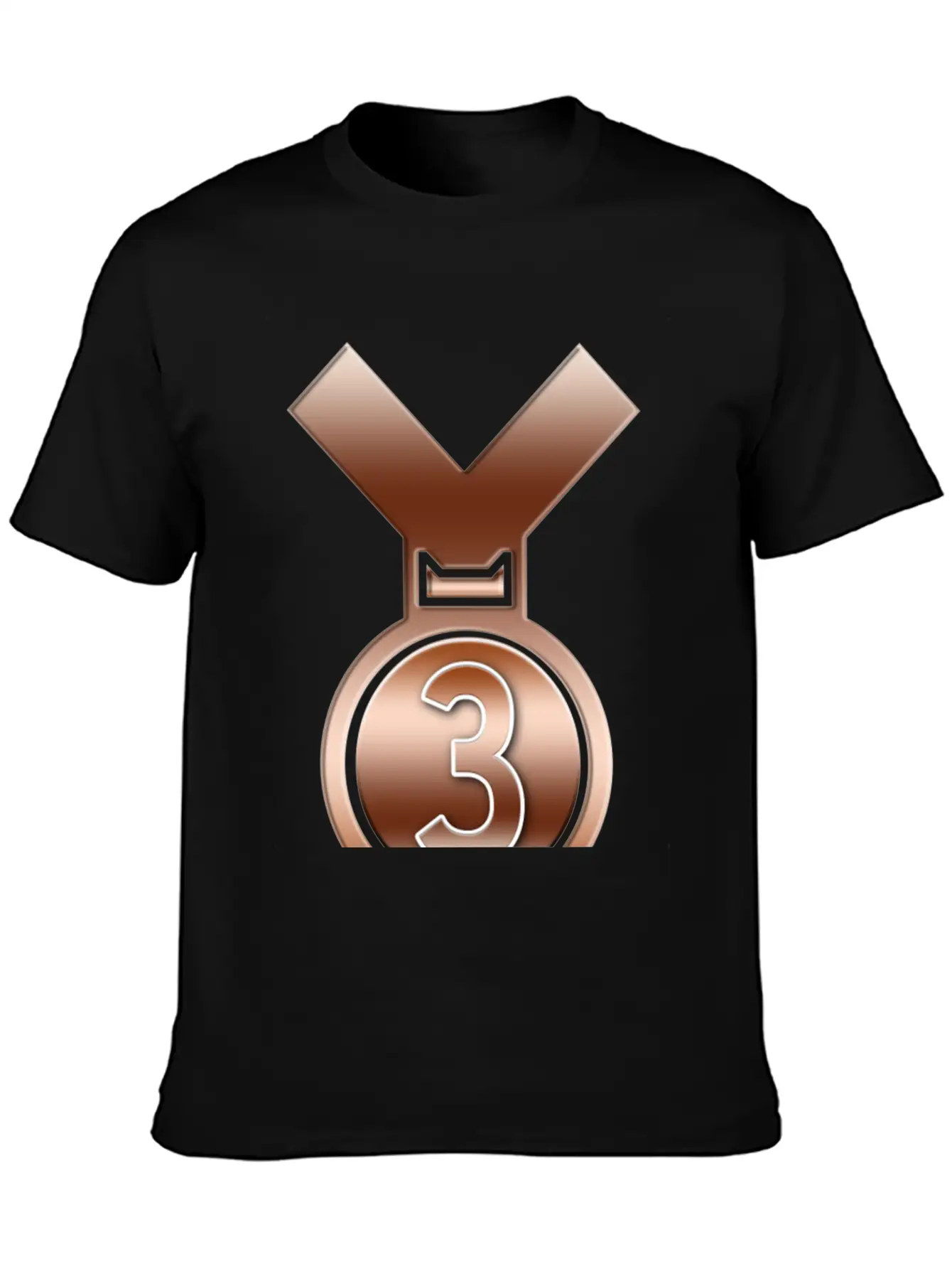 3rd Place Bronze Achievement Award Medal Breathable Soft Cotton T-Shirt – Timeless Casual Look