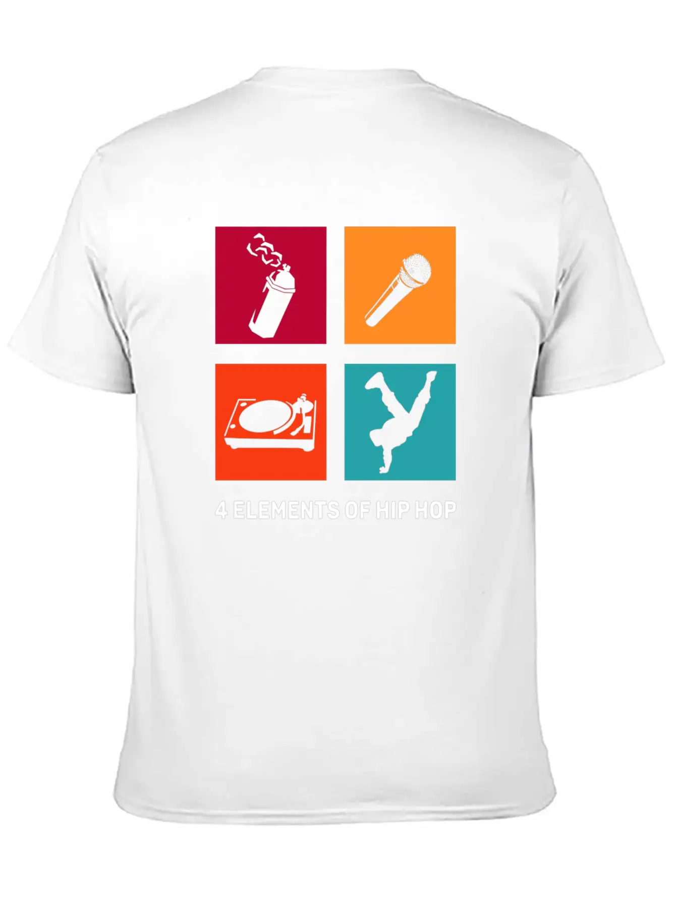 4 Elements Of Hip Hop DJ BBoy Graffiti Vintage Basic Graphic T-Shirt – Daily Comfort In Soft Cotton