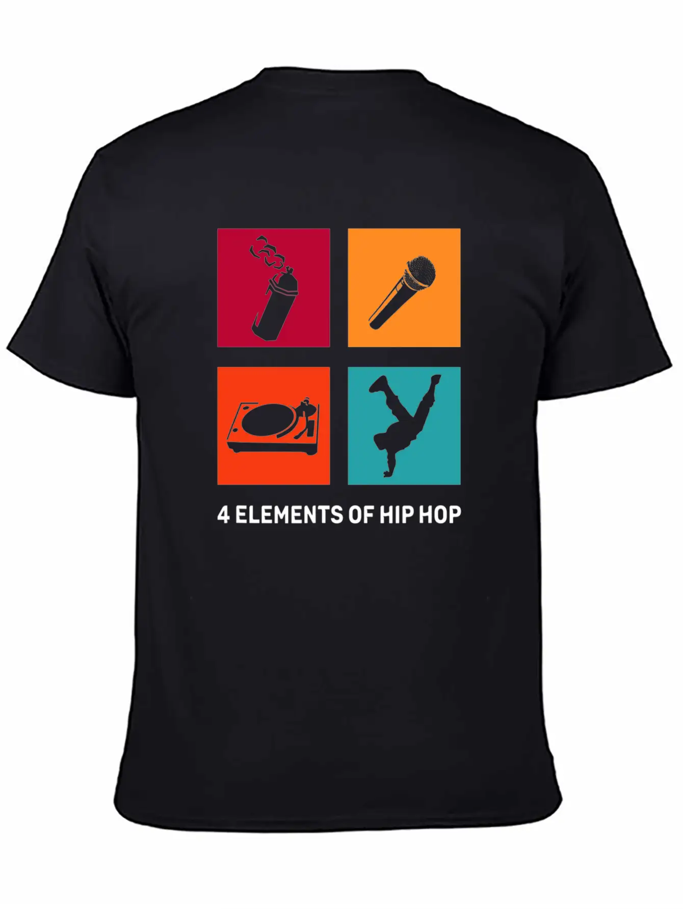 4 Elements Of Hip Hop DJ BBoy Graffiti Vintage Basic Graphic T-Shirt – Daily Comfort In Soft Cotton
