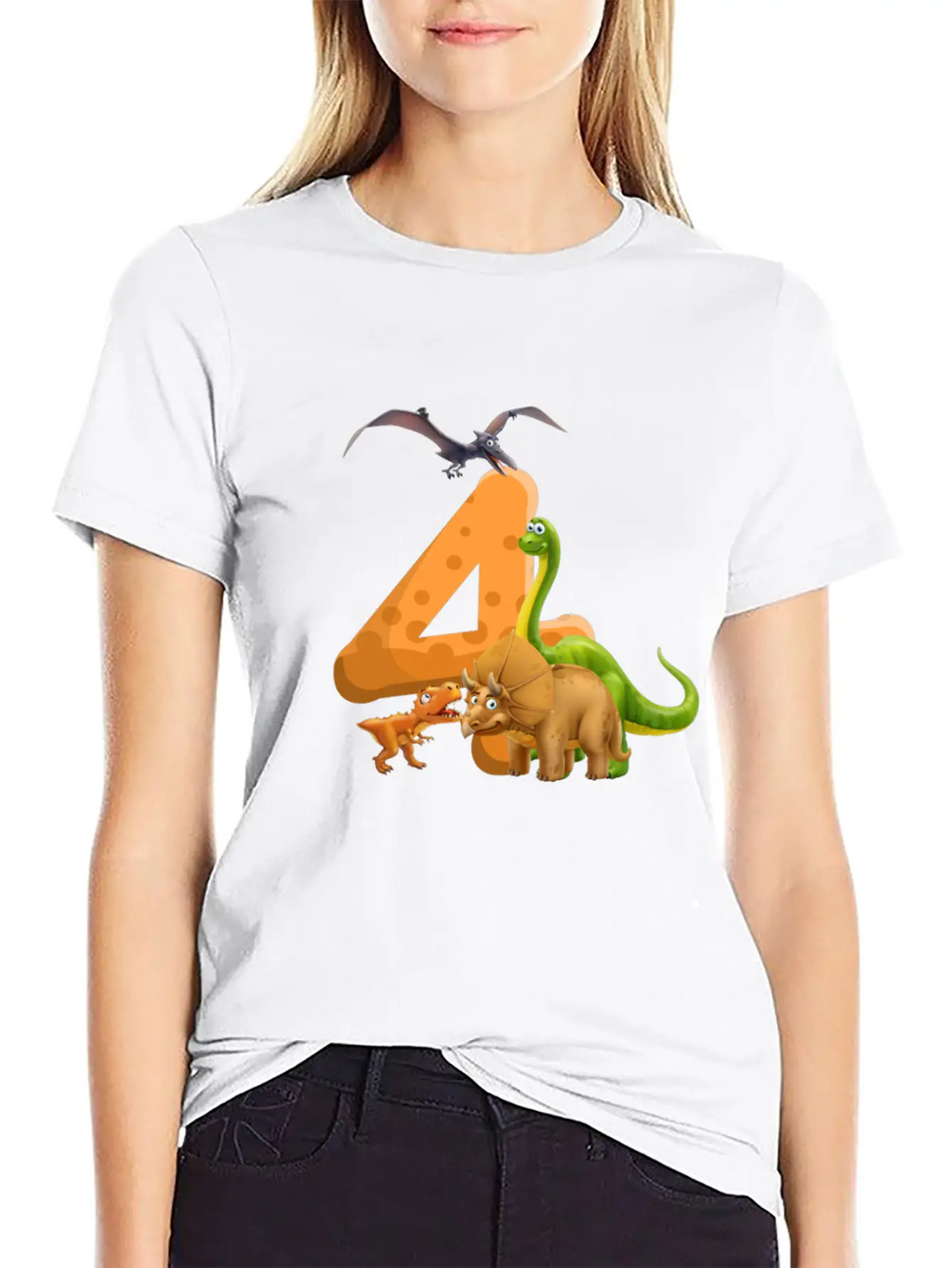 4 Year Old Boy Dinosaur 4th Birthday Timeless Short Sleeve Tee – Comfy And Minimalist Design