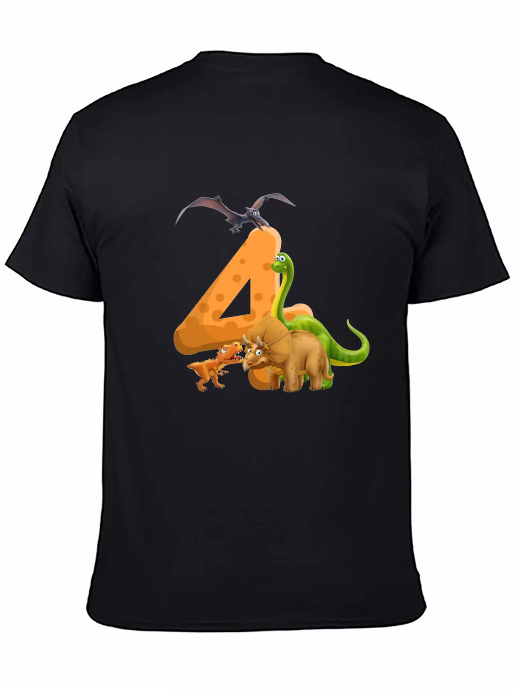 4 Year Old Boy Dinosaur 4th Birthday Timeless Short Sleeve Tee – Comfy And Minimalist Design