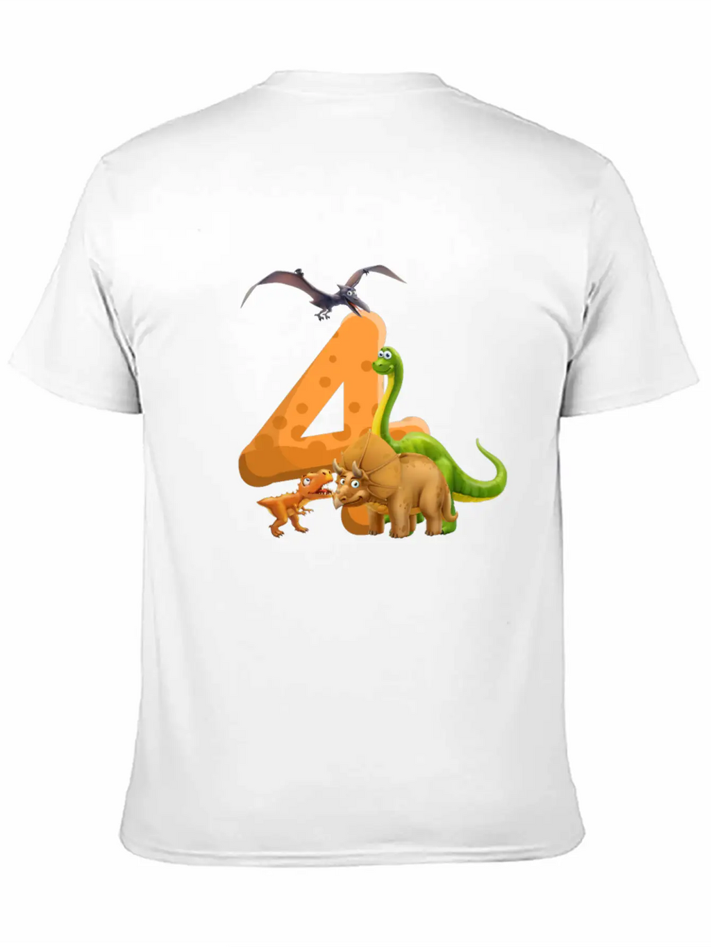 4 Year Old Boy Dinosaur 4th Birthday Timeless Short Sleeve Tee – Comfy And Minimalist Design