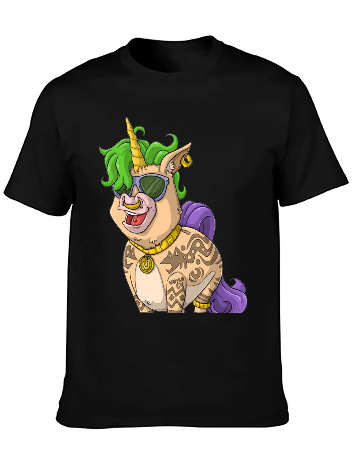 400Tattoo Unicorn / Tattooed Unicorn Relaxed Everyday Tee – Lightweight And Durable Cotton