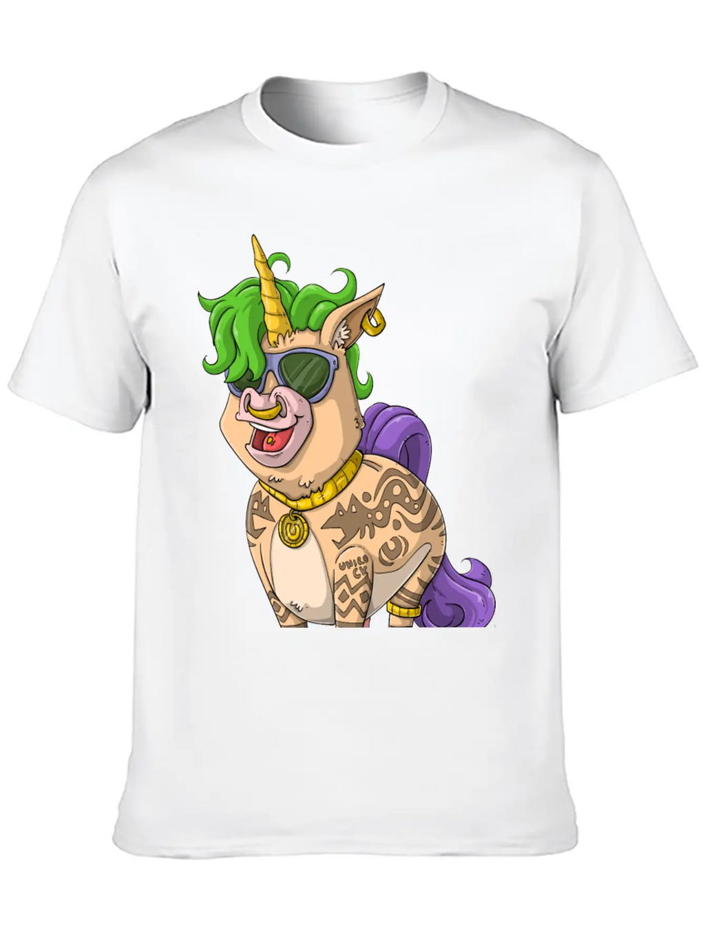 400Tattoo Unicorn / Tattooed Unicorn Relaxed Everyday Tee – Lightweight And Durable Cotton