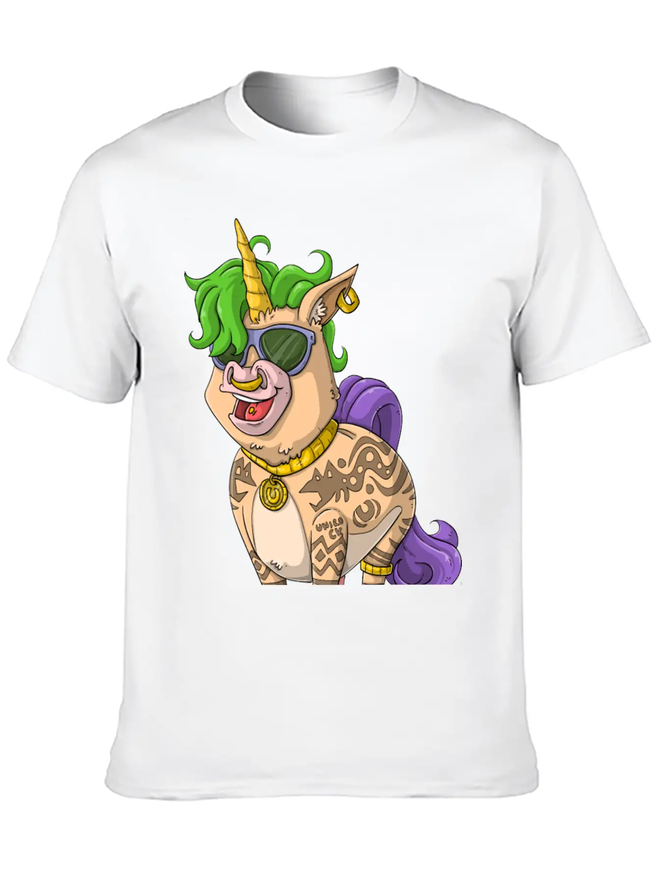 400Tattoo Unicorn / Tattooed Unicorn Relaxed Everyday Tee – Lightweight And Durable Cotton