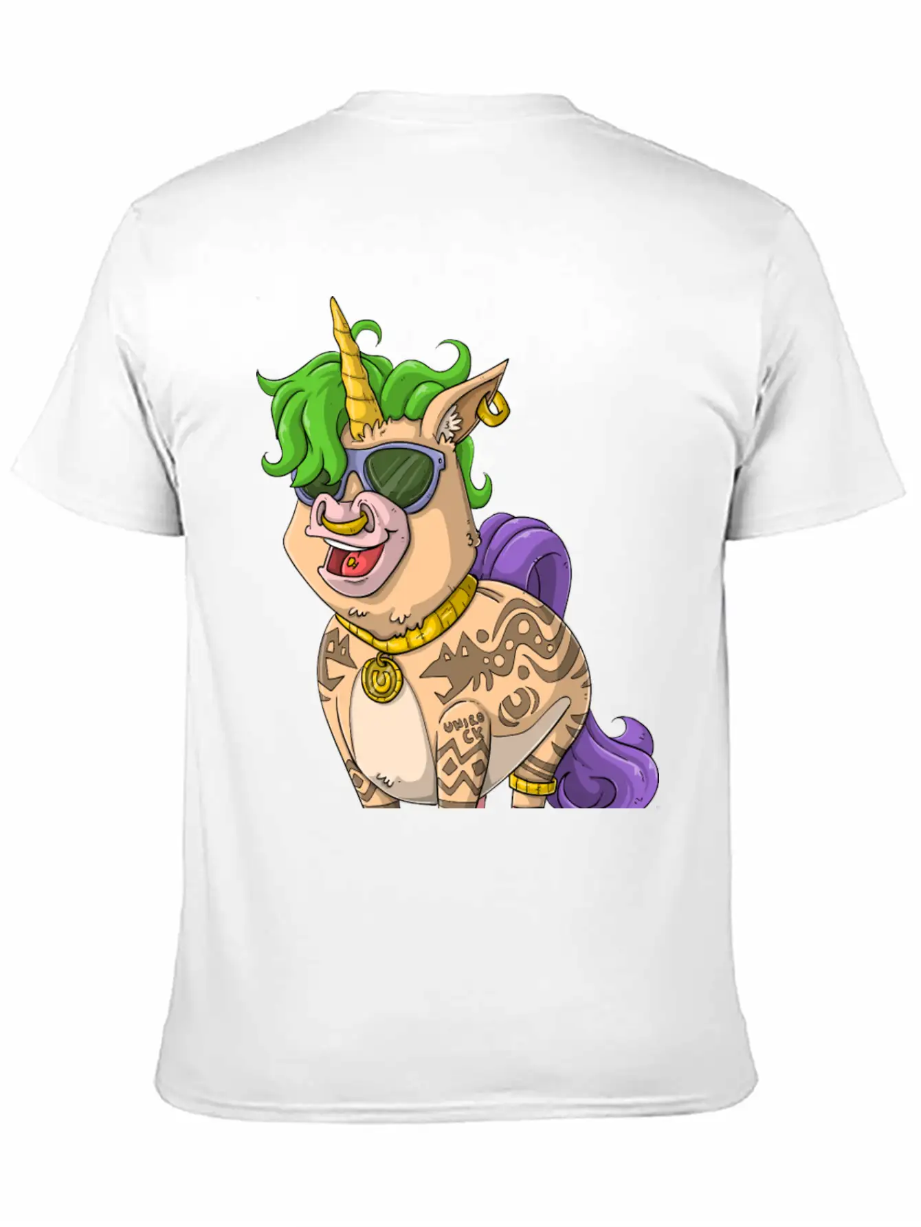 400Tattoo Unicorn / Tattooed Unicorn Relaxed Everyday Tee – Lightweight And Durable Cotton