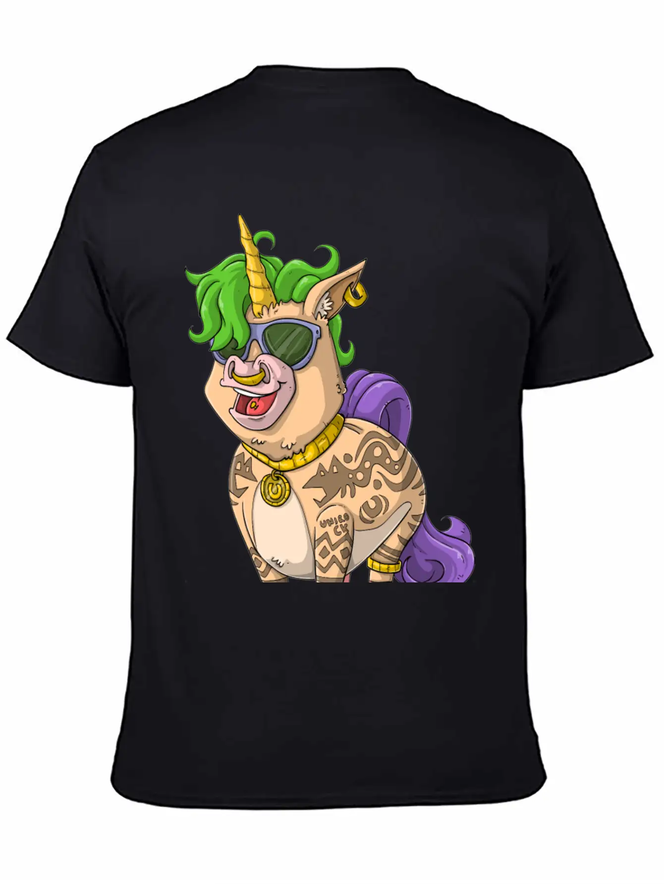 400Tattoo Unicorn / Tattooed Unicorn Relaxed Everyday Tee – Lightweight And Durable Cotton