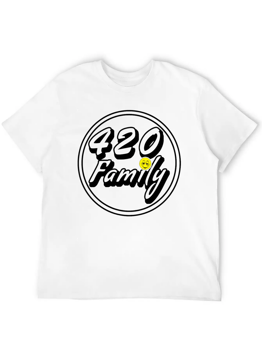 420 Family Smiley Classic Crew Neck Graphic Tee – Everyday Minimal Look