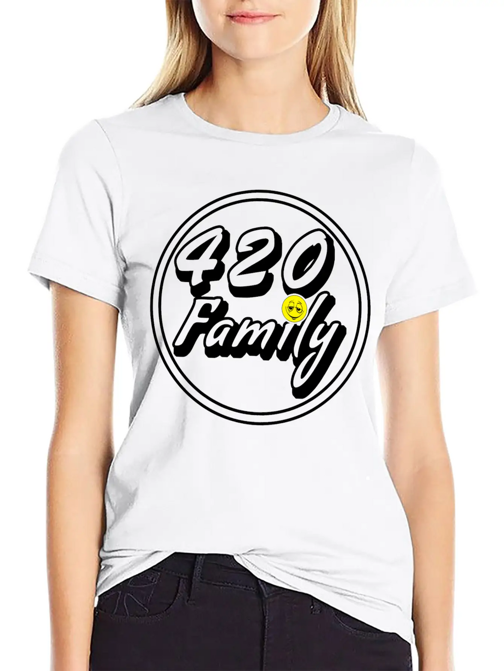 420 Family Smiley Classic Crew Neck Graphic Tee – Everyday Minimal Look