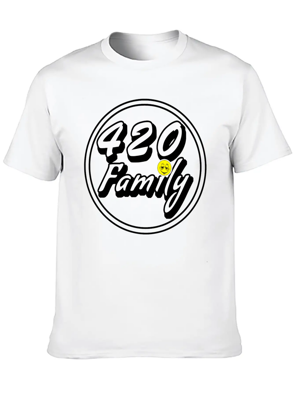 420 Family Smiley Classic Crew Neck Graphic Tee – Everyday Minimal Look