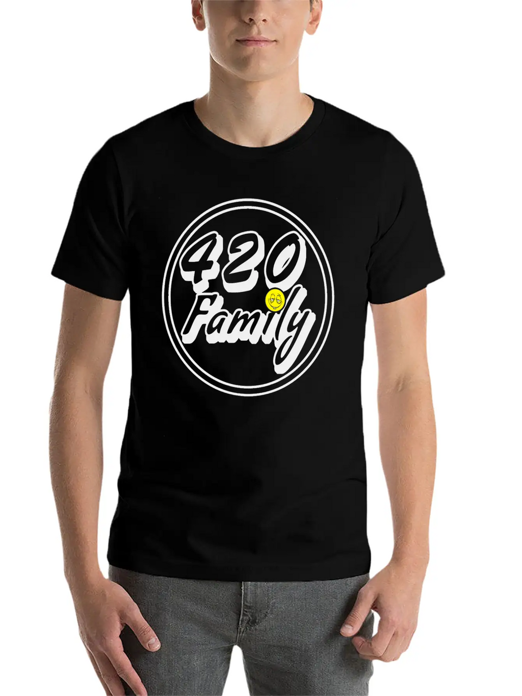 420 Family Smiley Classic Crew Neck Graphic Tee – Everyday Minimal Look