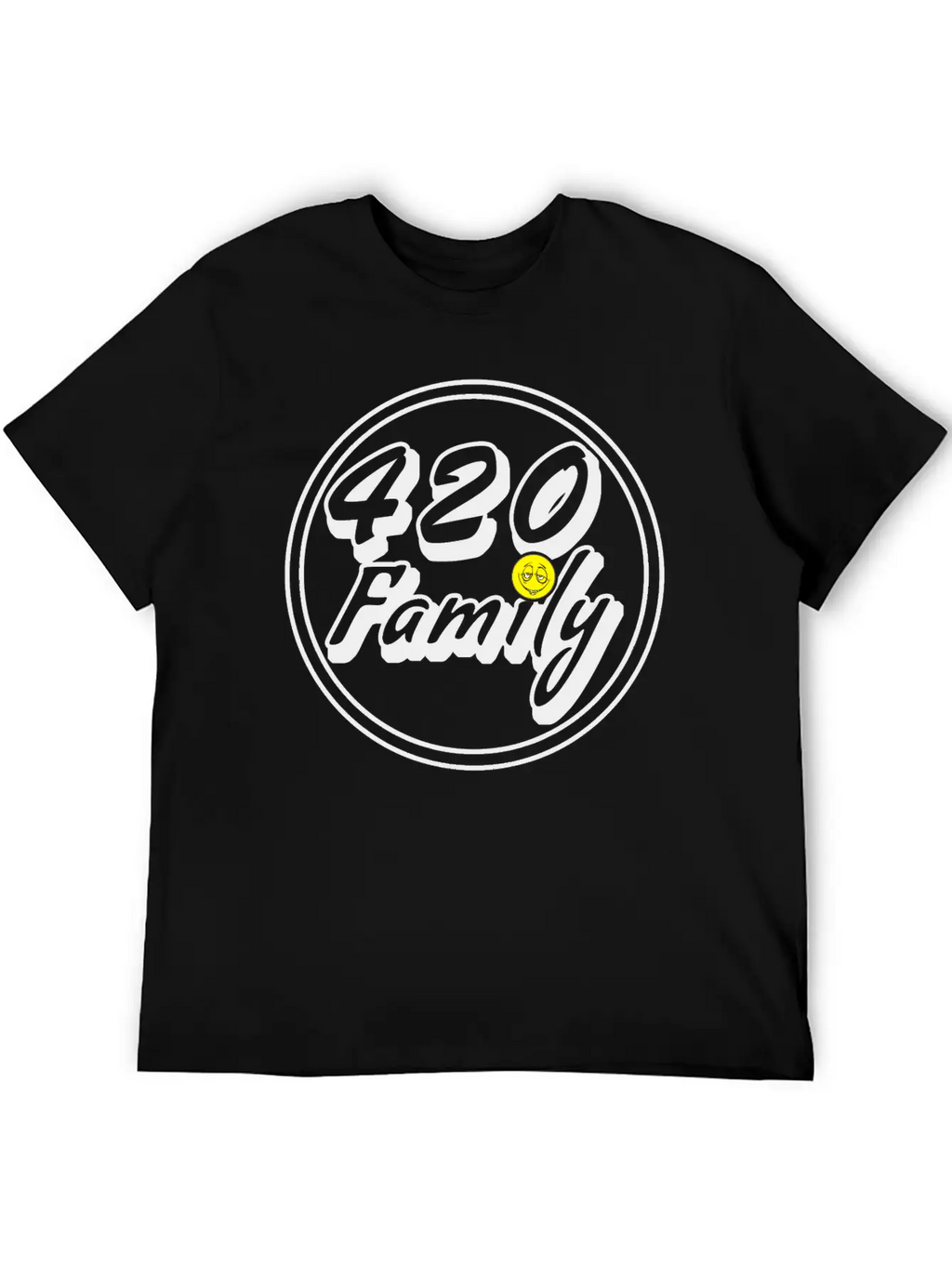 420 Family Smiley Simple Everyday Graphic Tee – Lightweight Summer Wear