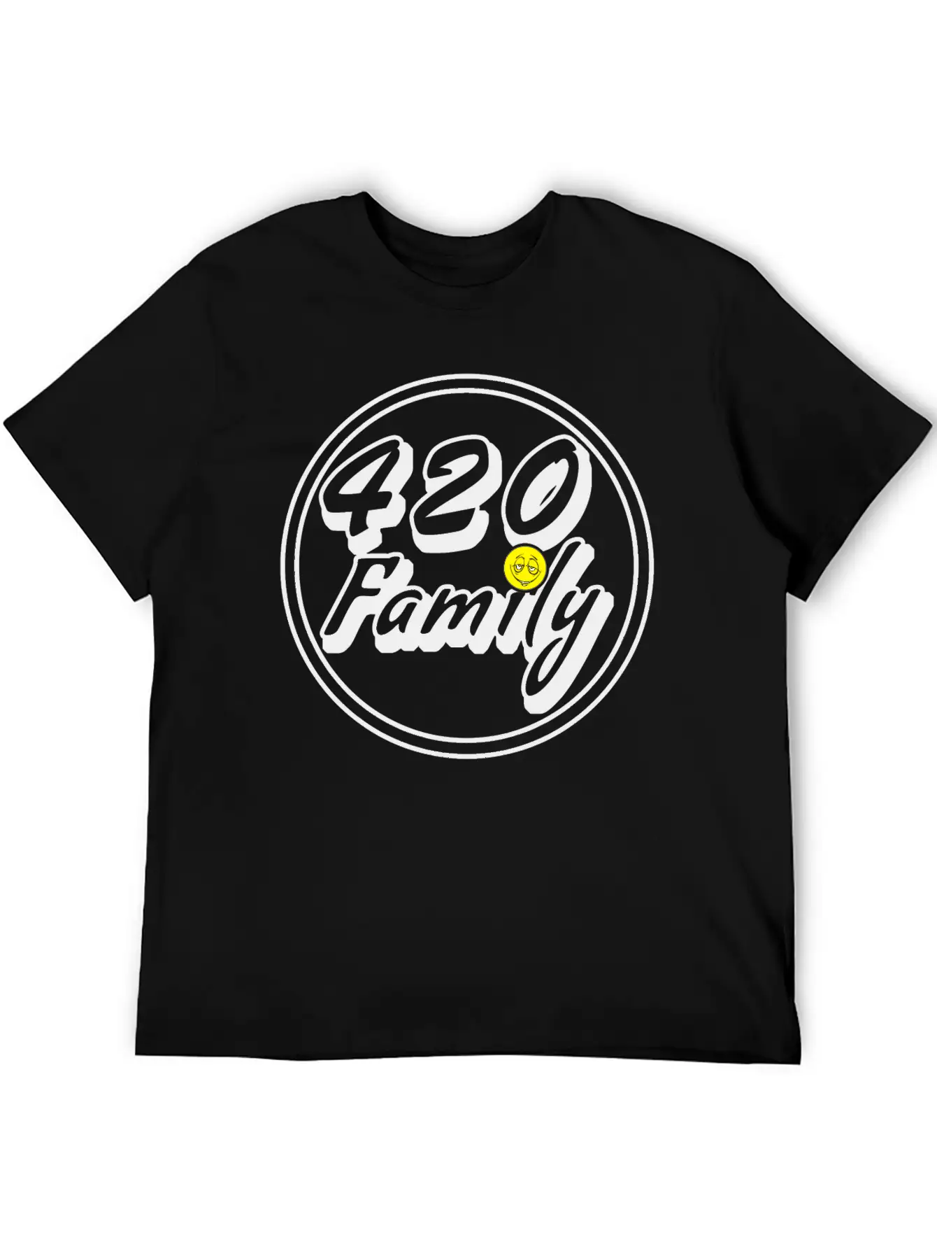 420 Family Smiley Simple Everyday Graphic Tee – Lightweight Summer Wear