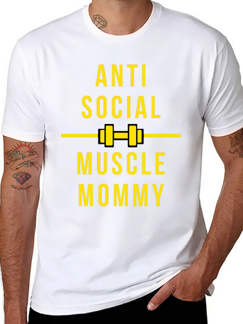 Anti Social Muscle Mommy Black T-Shirt