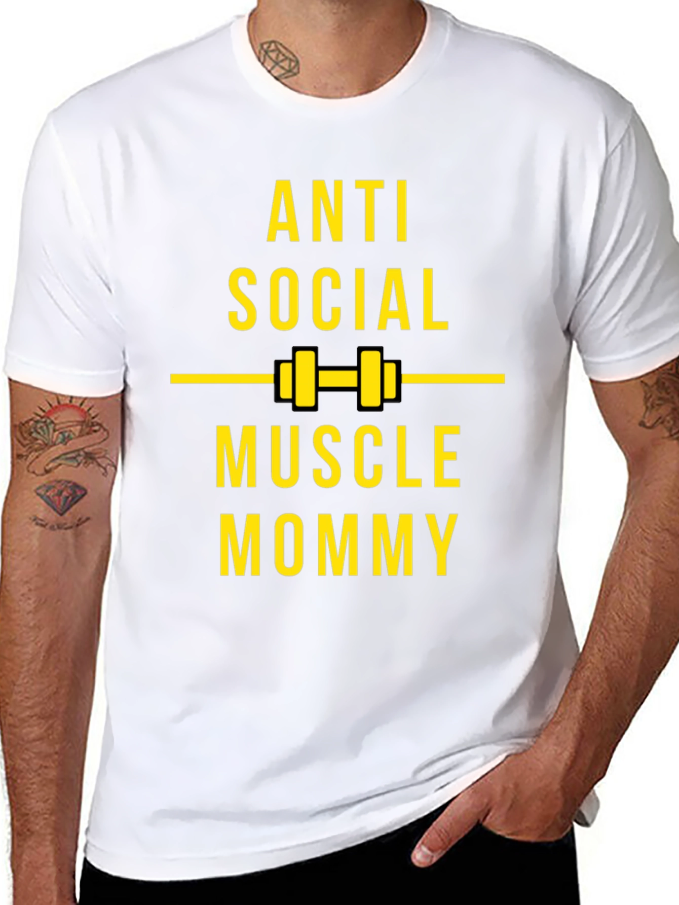 Anti Social Muscle Mommy Black T-Shirt