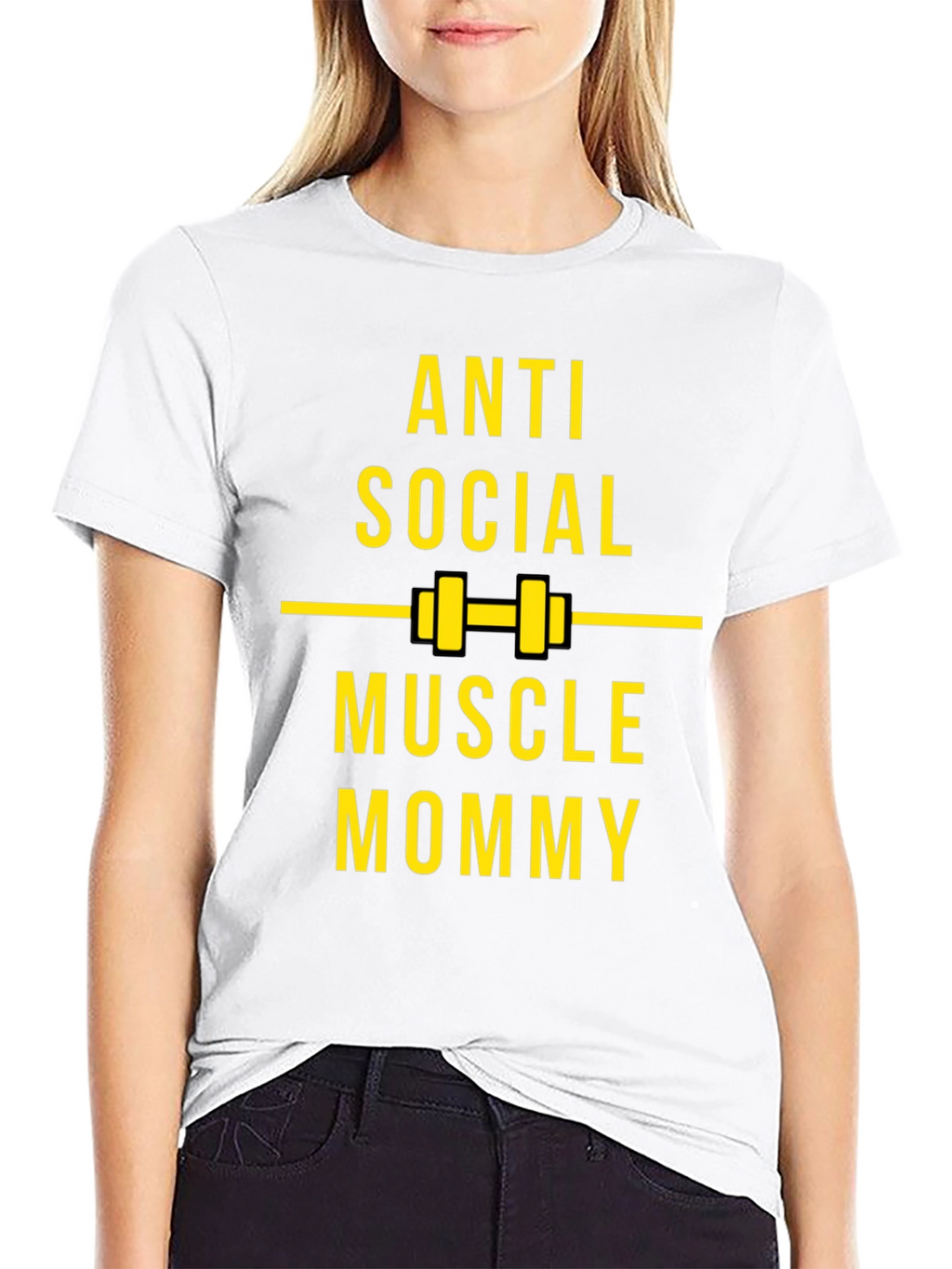 Anti Social Muscle Mommy Black T-Shirt