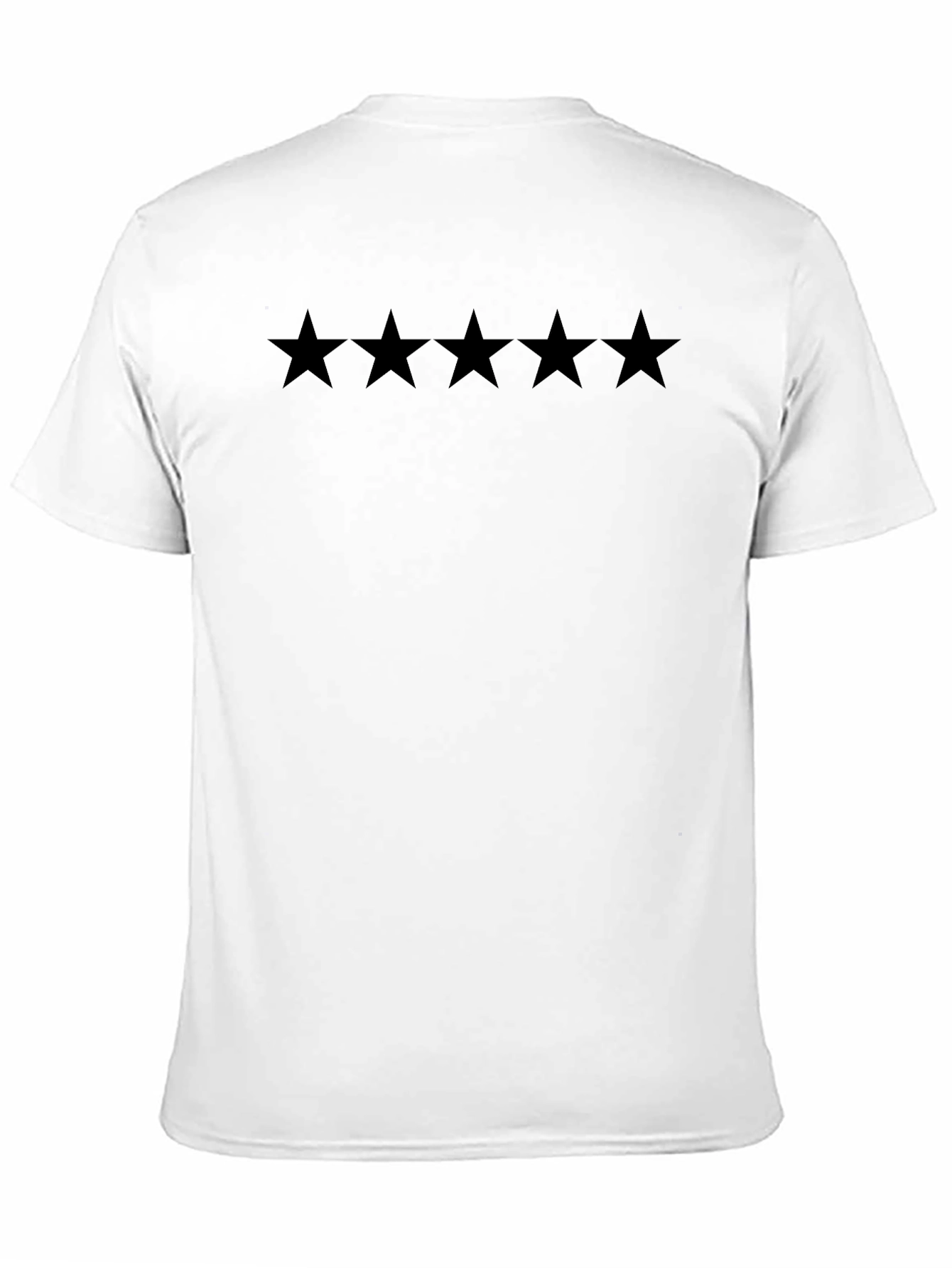 5-Star Black Cotton Crew Neck T-Shirt
