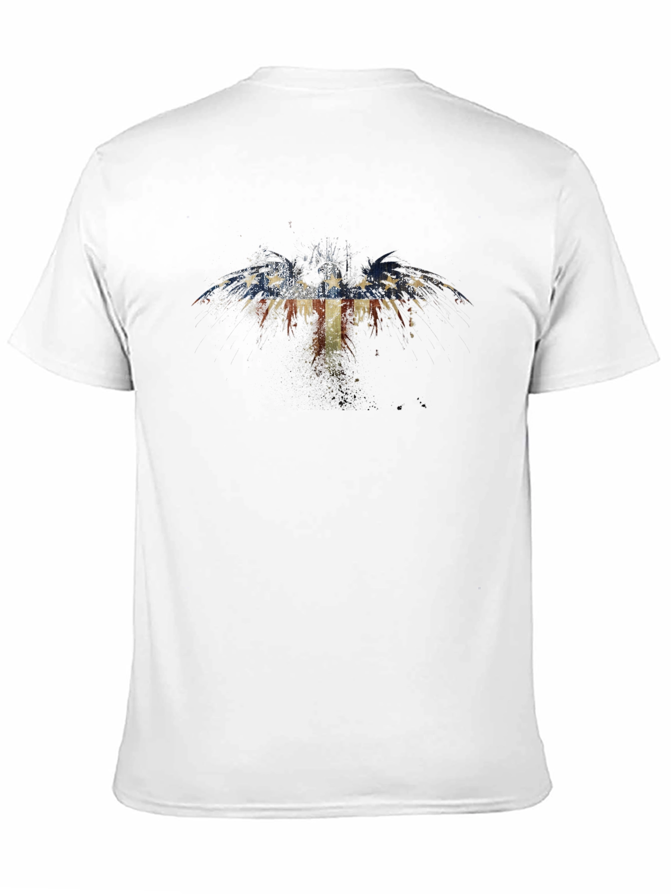 American Flag Eagle Graphic Black T-Shirt