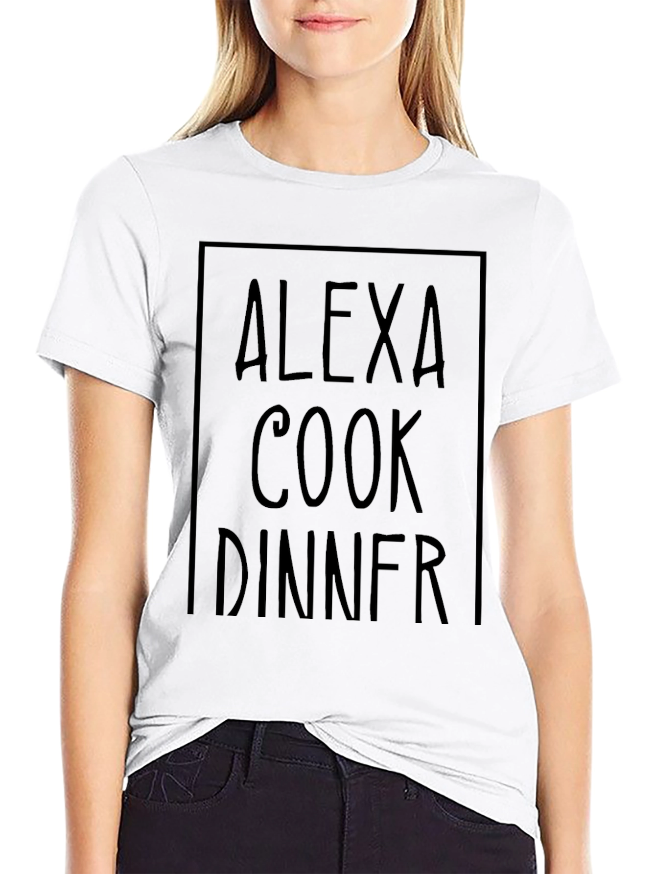 Alexa Cook Dinner Black Graphic Tee