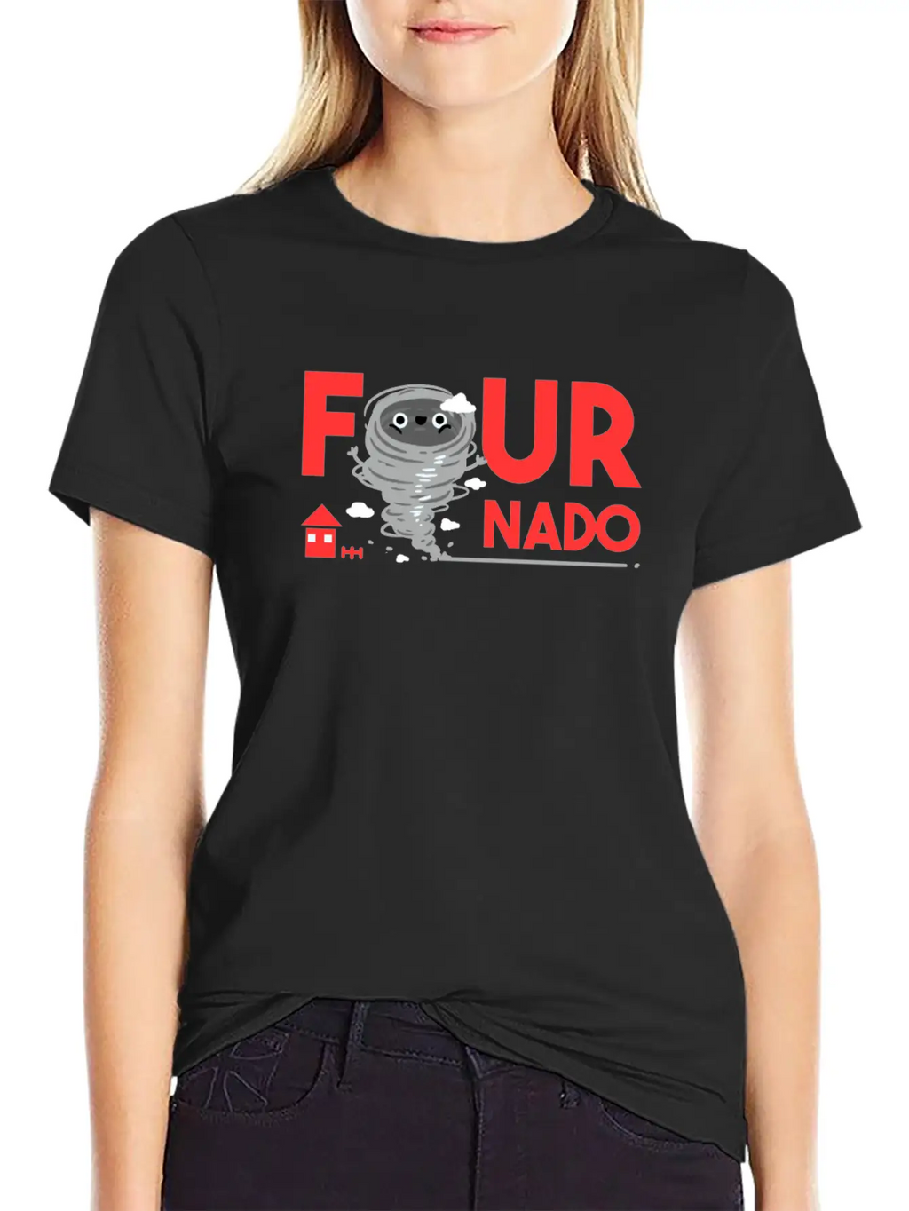 4th Birthday Four Boy Girl 4 Fournado Gift Timeless Short Sleeve Tee – Comfy And Minimalist Design