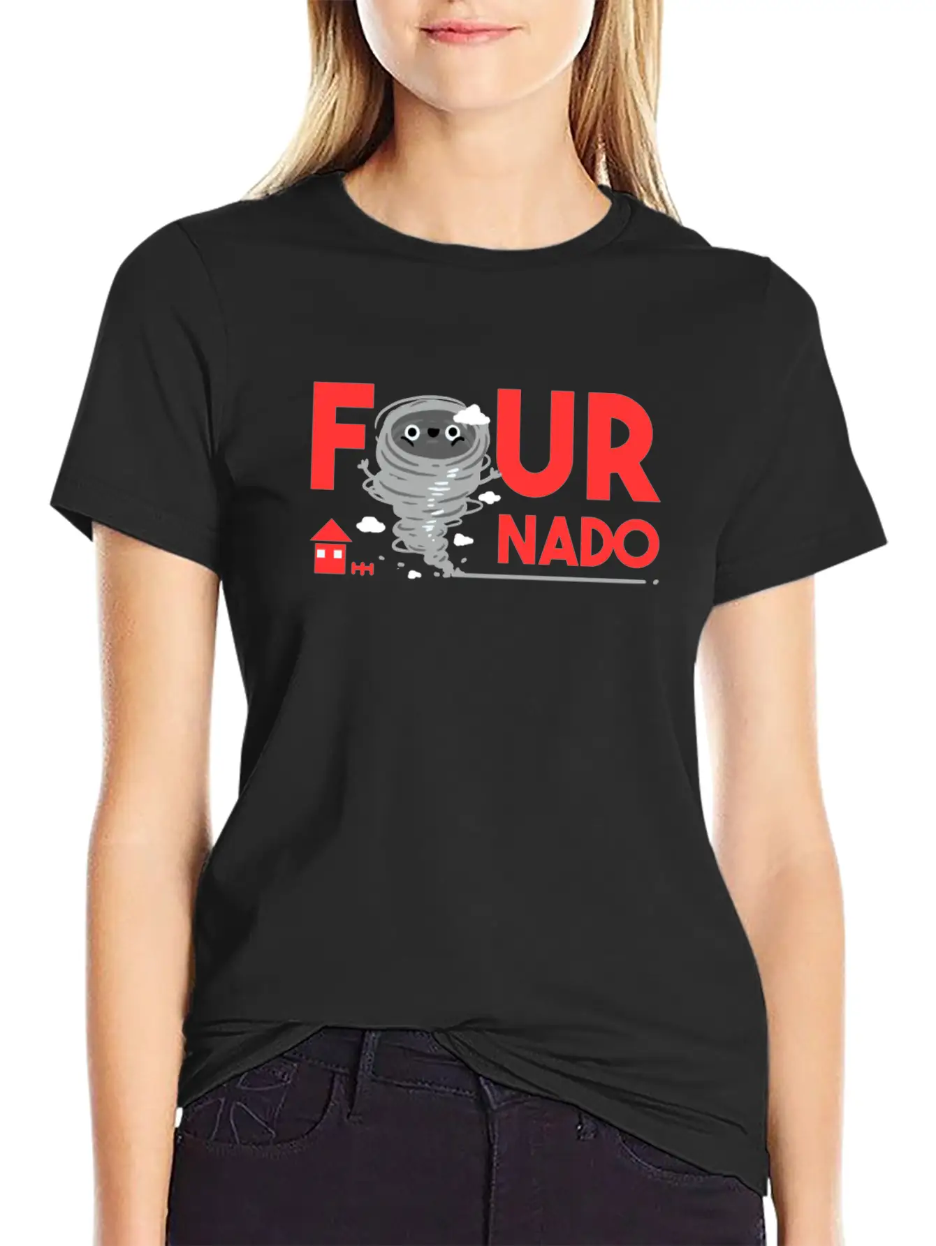 4th Birthday Four Boy Girl 4 Fournado Gift Timeless Short Sleeve Tee – Comfy And Minimalist Design