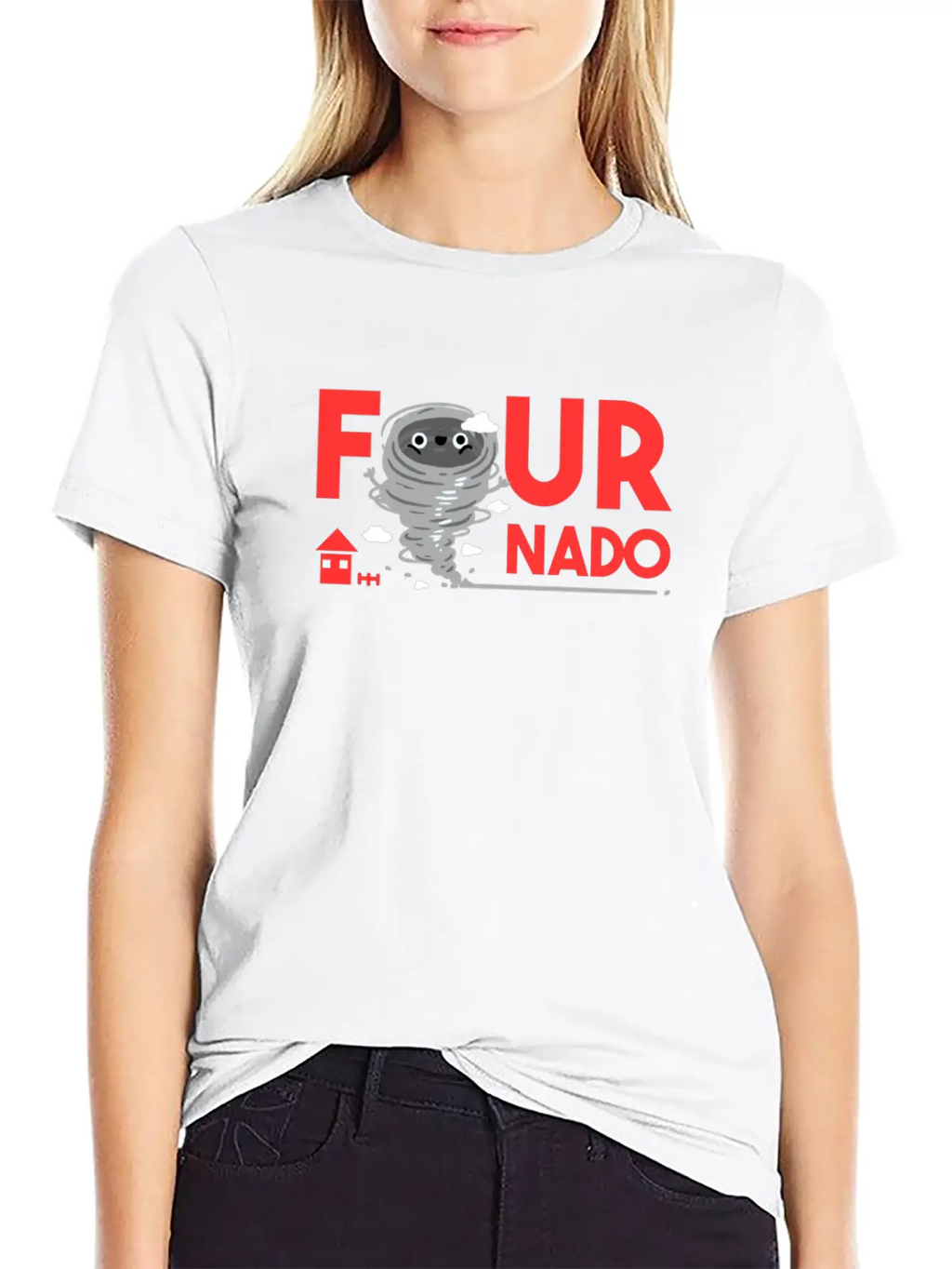 4th Birthday Four Boy Girl 4 Fournado Gift Timeless Short Sleeve Tee – Comfy And Minimalist Design