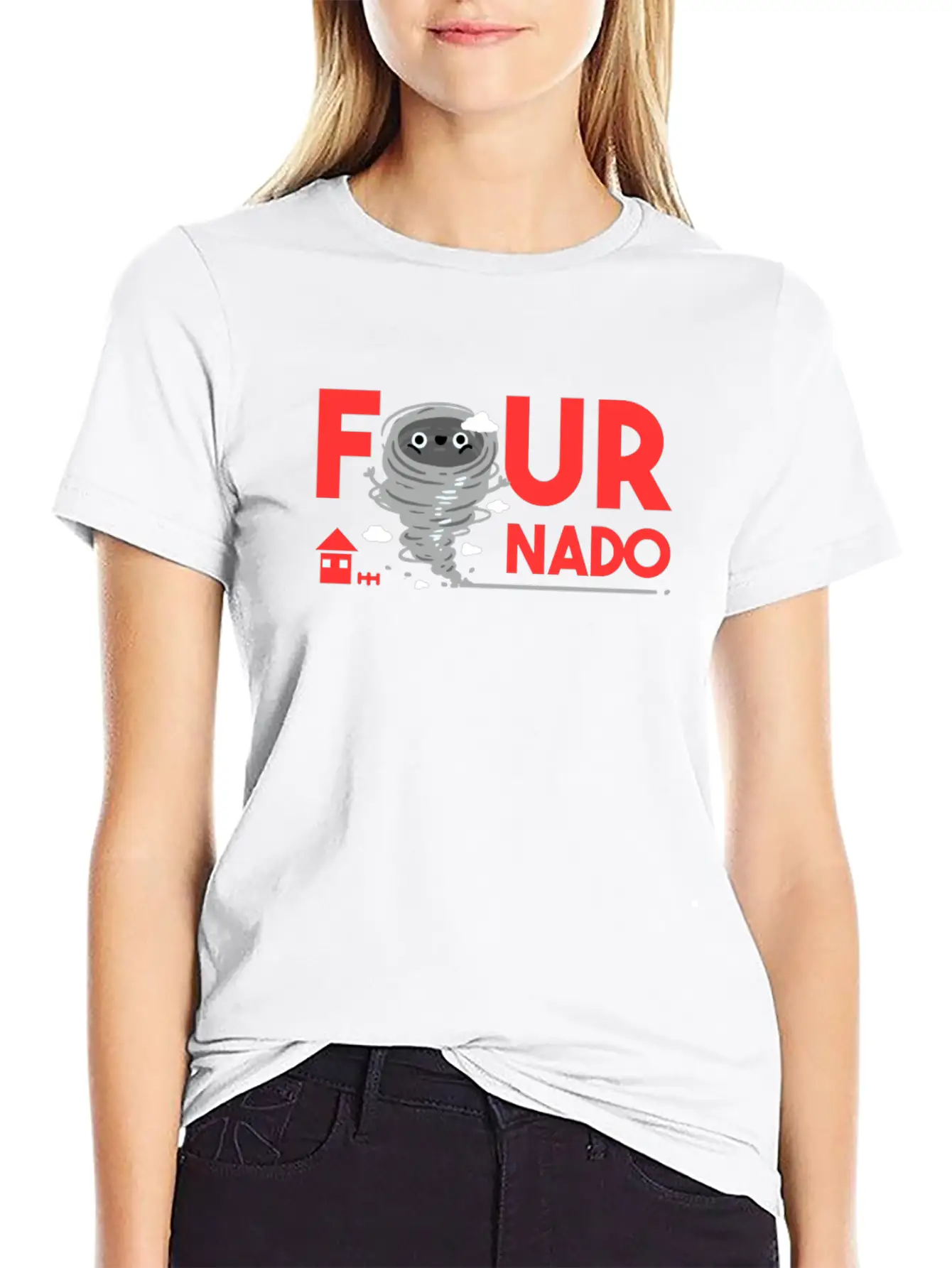 4th Birthday Four Boy Girl 4 Fournado Gift Timeless Short Sleeve Tee – Comfy And Minimalist Design