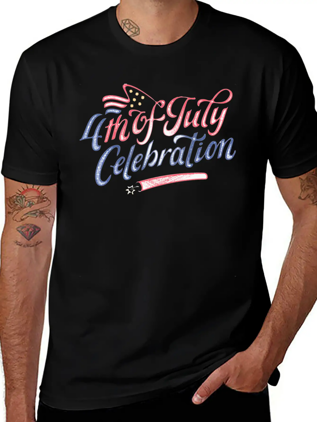 4th Of July Celebration Stylish Everyday T-Shirt – Unisex Basic Cotton Tee