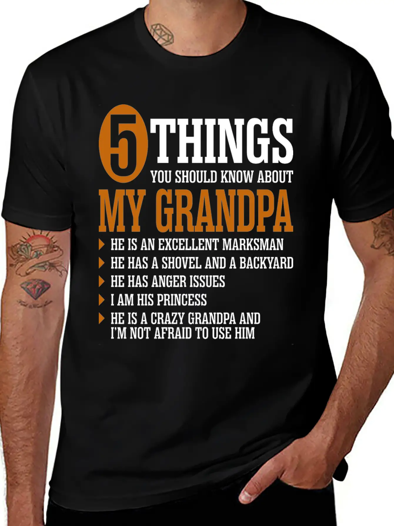 5 Things About My Grandpa Timeless Short Sleeve Tee – Comfy And Minimalist Design