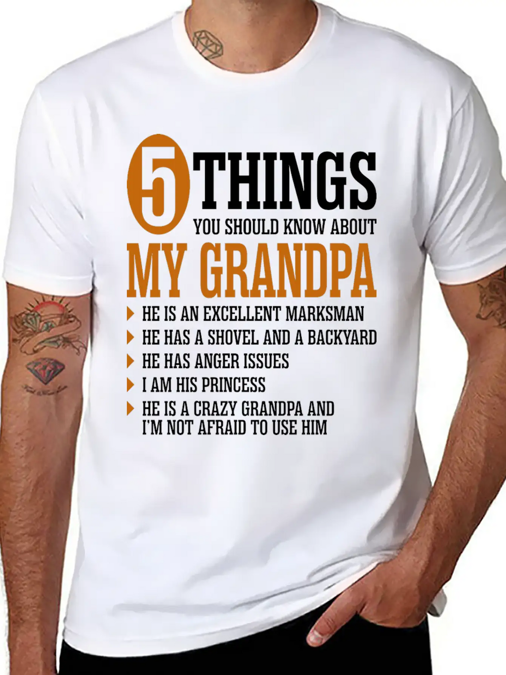 5 Things About My Grandpa Timeless Short Sleeve Tee – Comfy And Minimalist Design