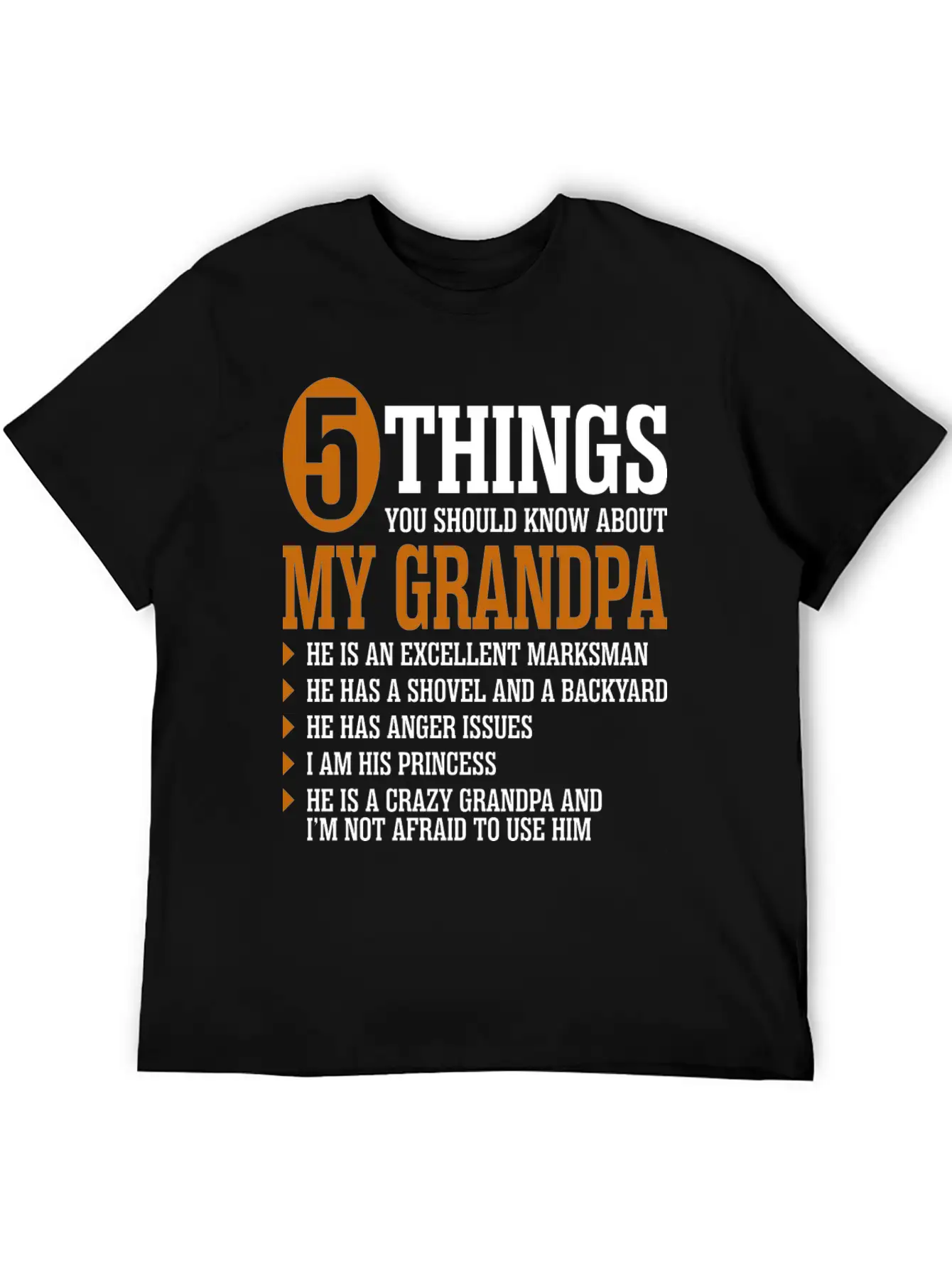 5 Things About My Grandpa Timeless Short Sleeve Tee – Comfy And Minimalist Design
