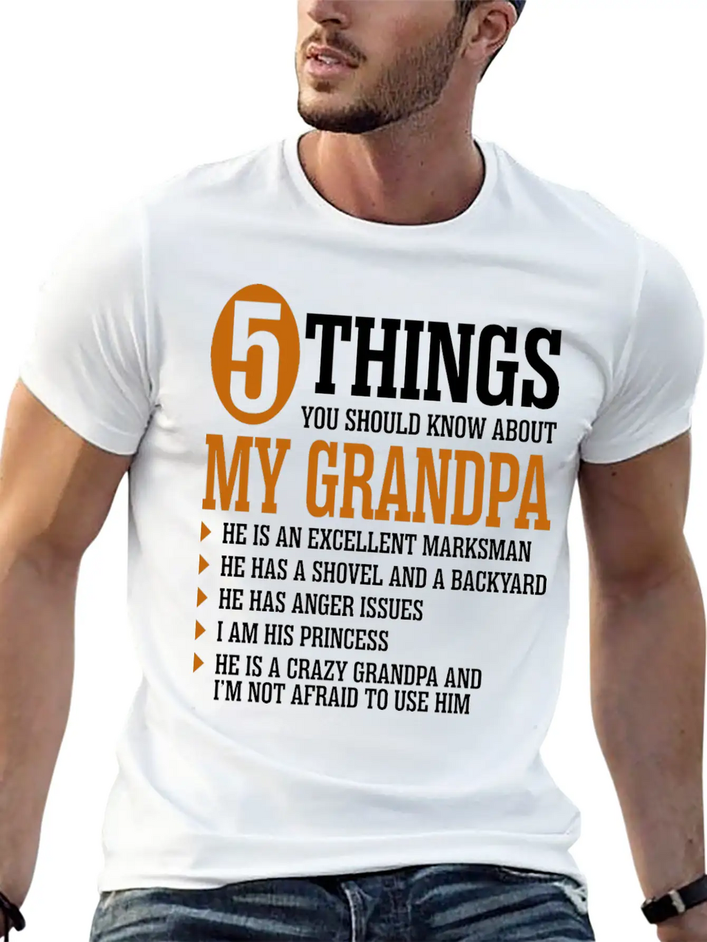 5 Things About My Grandpa Timeless Short Sleeve Tee – Comfy And Minimalist Design