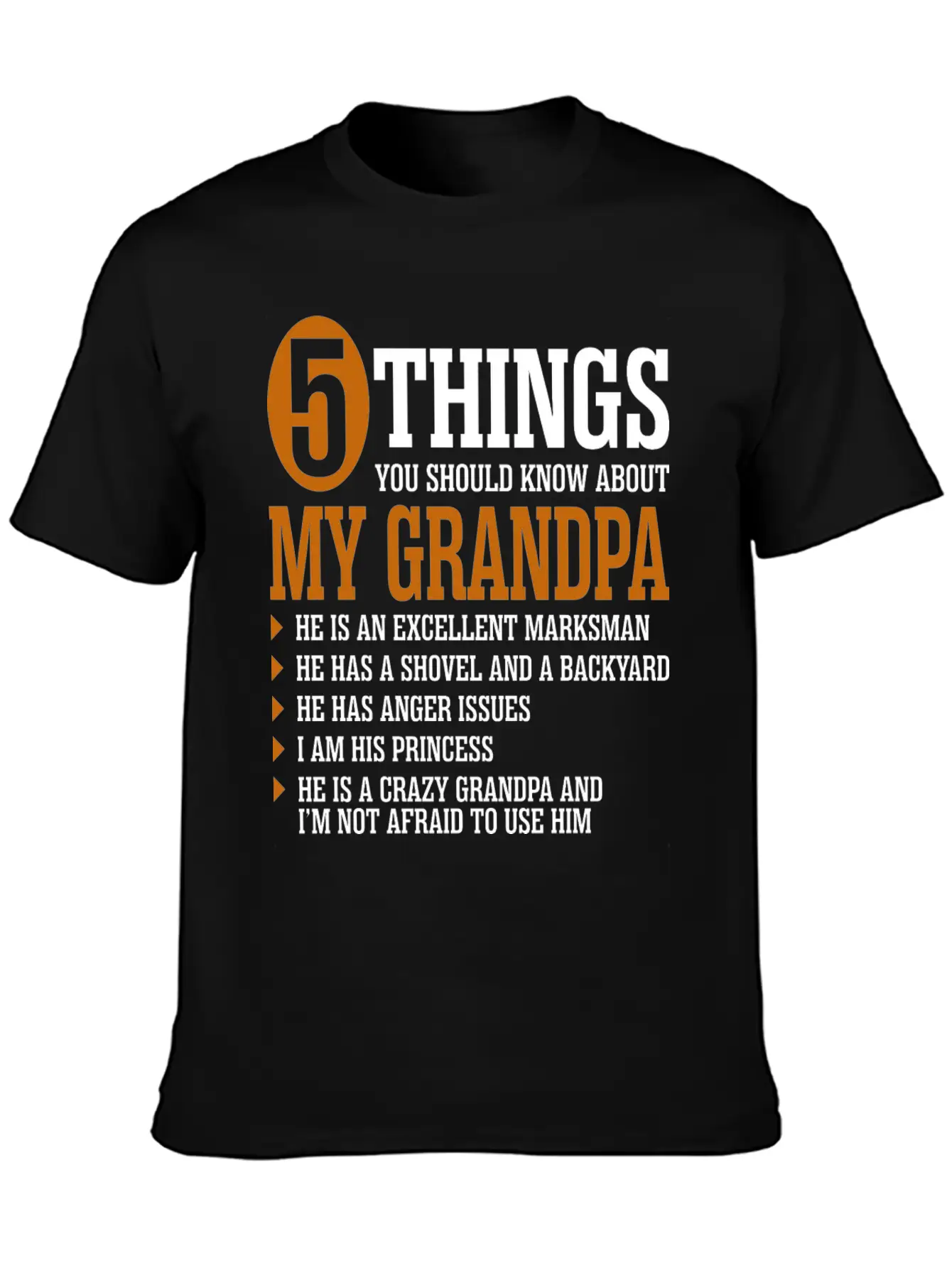 5 Things About My Grandpa Timeless Short Sleeve Tee – Comfy And Minimalist Design