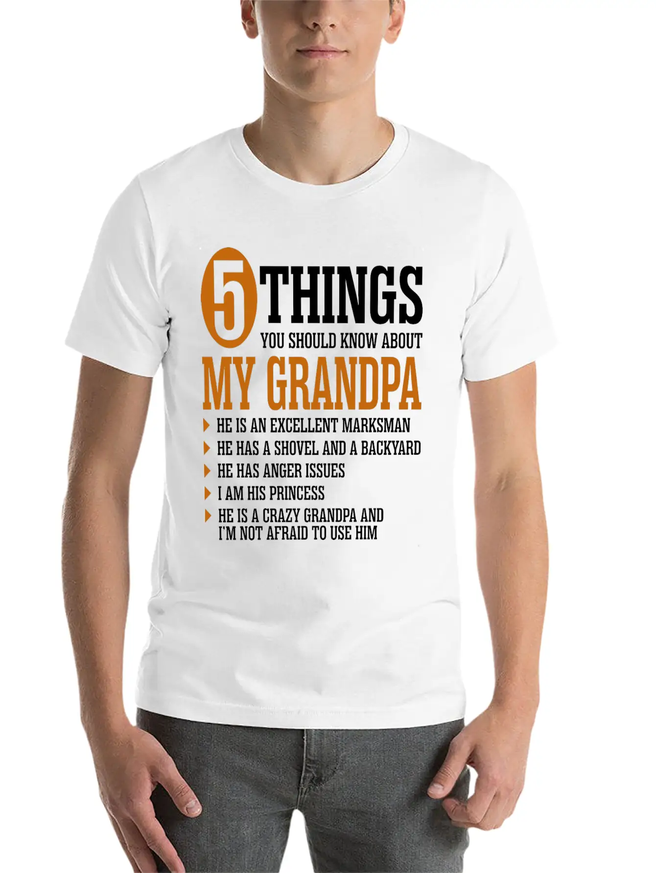 5 Things About My Grandpa Timeless Short Sleeve Tee – Comfy And Minimalist Design