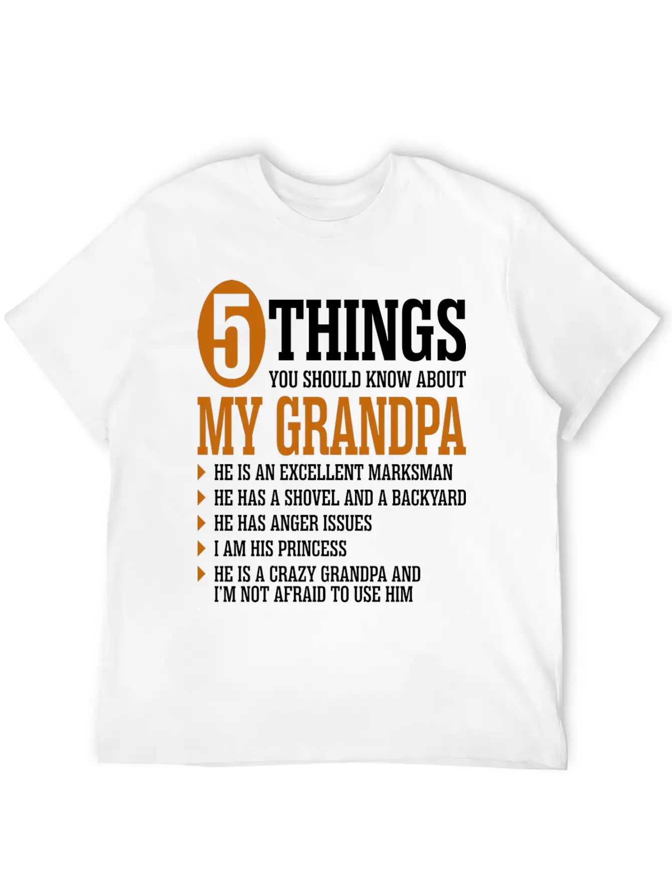 5 Things About My Grandpa Timeless Short Sleeve Tee – Comfy And Minimalist Design
