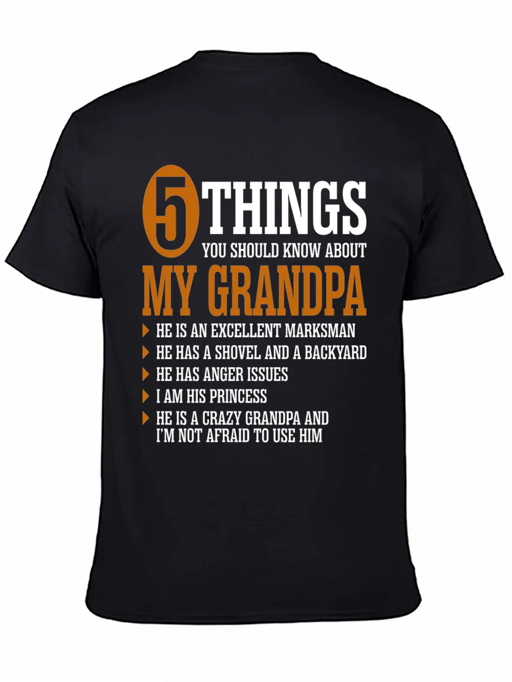5 Things About My Grandpa Timeless Short Sleeve Tee – Comfy And Minimalist Design