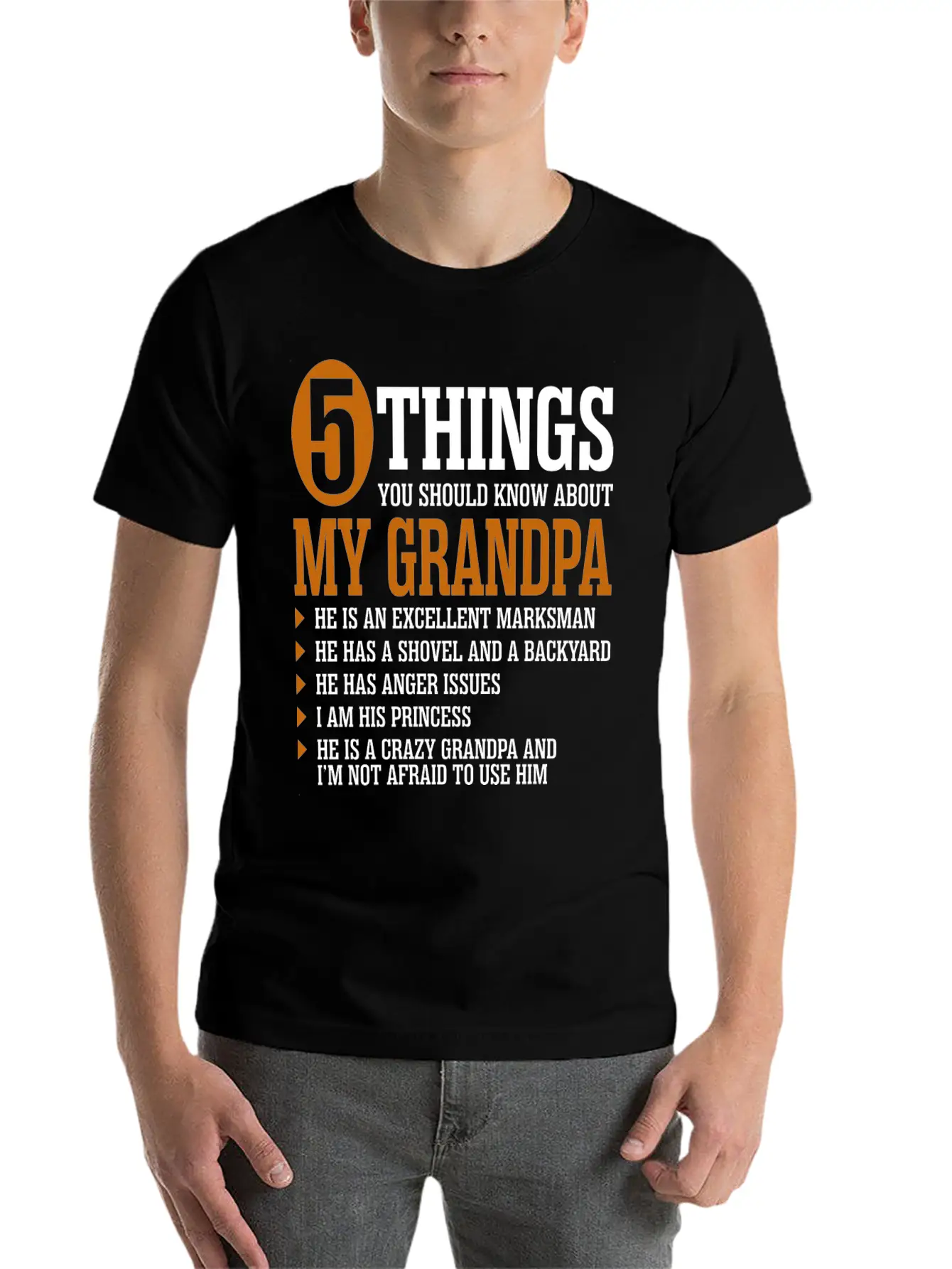 5 Things About My Grandpa Timeless Short Sleeve Tee – Comfy And Minimalist Design