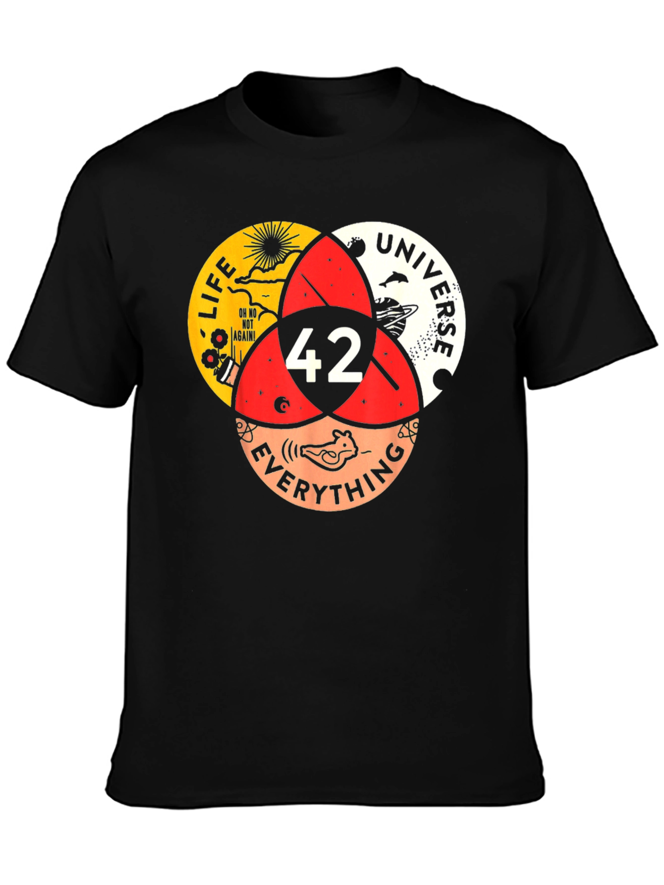 42 T-Shirt - Life Universe Everything Venn Diagram