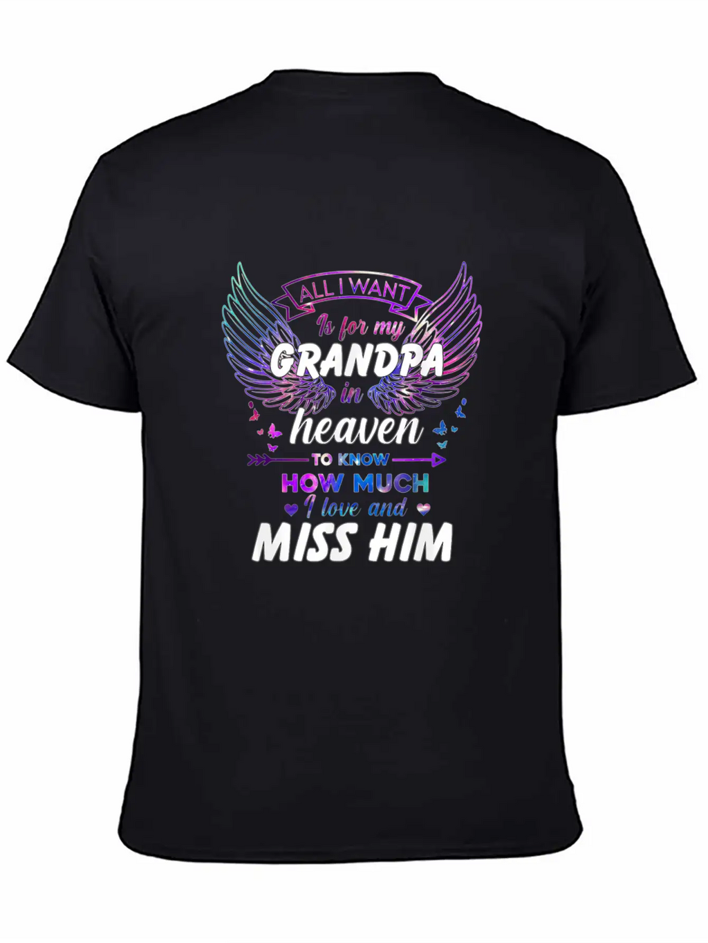 5pZ1 Memory Grandpa All I Want Is For My Grandpa I Timeless Short Sleeve Tee – Comfy And Minimalist Design