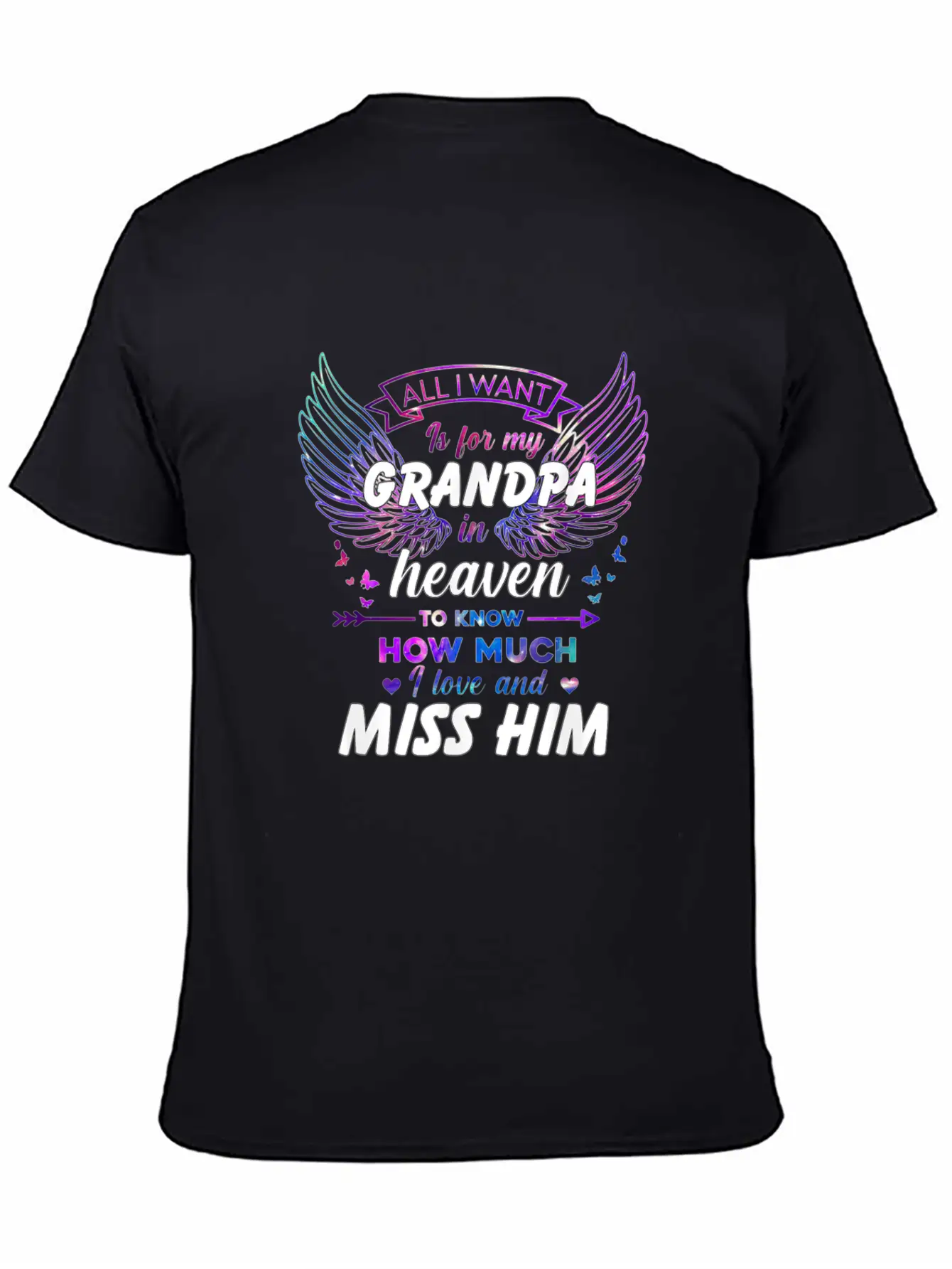 5pZ1 Memory Grandpa All I Want Is For My Grandpa I Timeless Short Sleeve Tee – Comfy And Minimalist Design