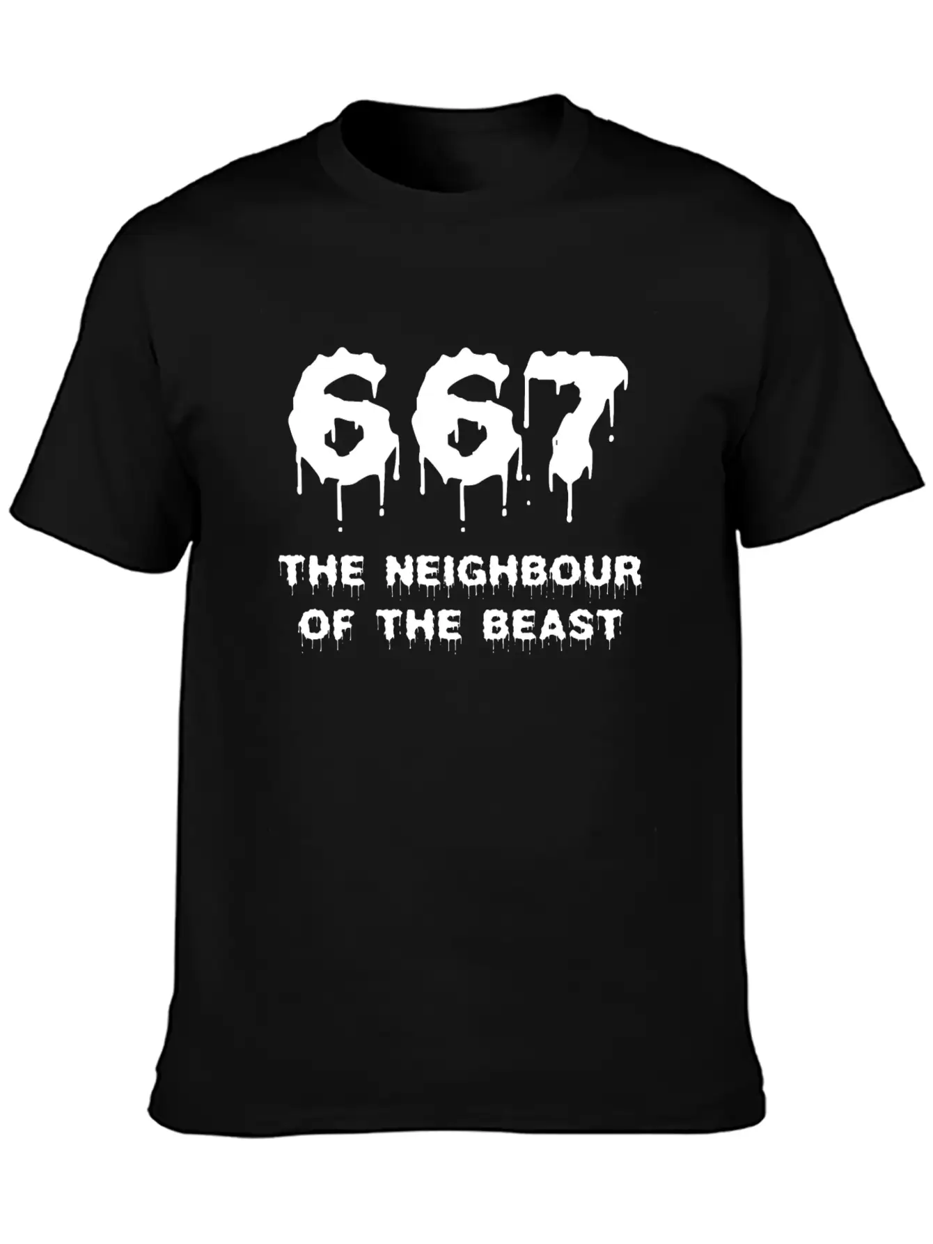 667 The Neighbour Of The Beast Shirt Breathable Soft Cotton T-Shirt – Timeless Casual Look