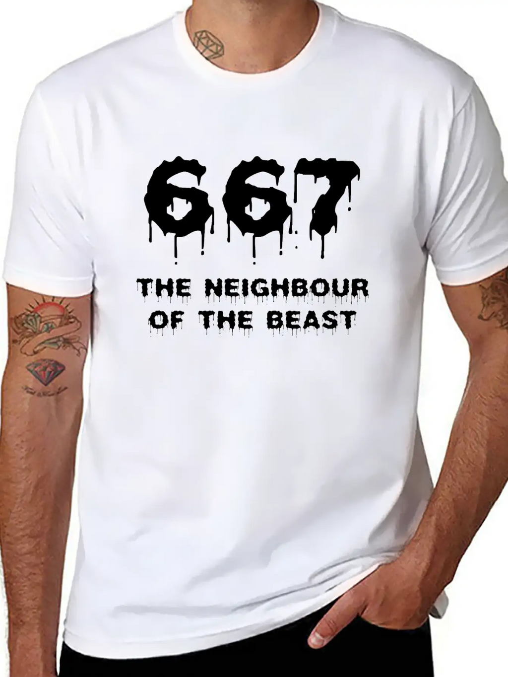 667 The Neighbour Of The Beast Shirt Breathable Soft Cotton T-Shirt – Timeless Casual Look