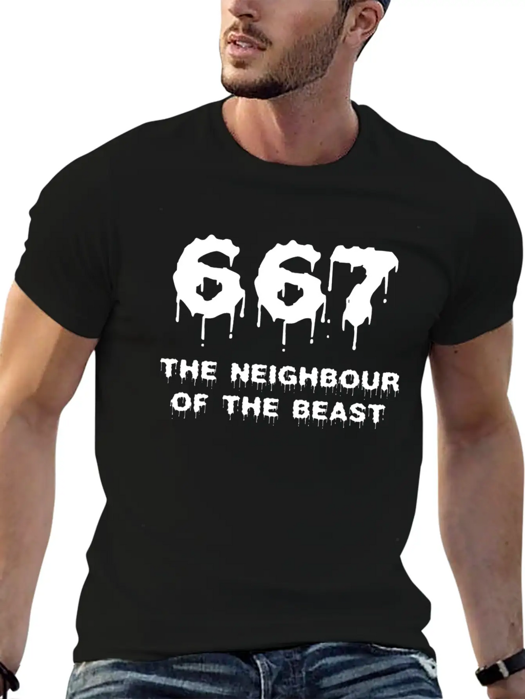 667 The Neighbour Of The Beast Shirt Breathable Soft Cotton T-Shirt – Timeless Casual Look