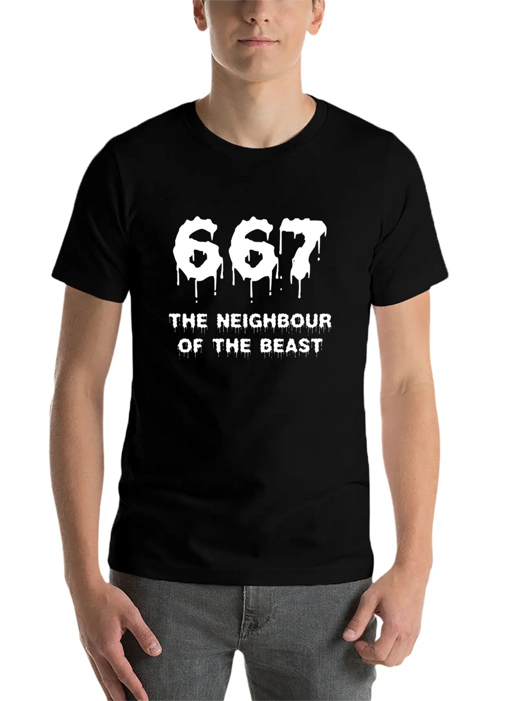 667 The Neighbour Of The Beast Shirt Breathable Soft Cotton T-Shirt – Timeless Casual Look