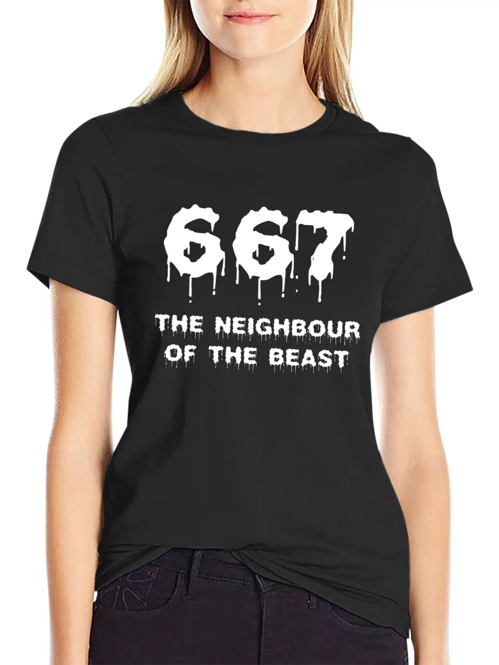 667 The Neighbour Of The Beast Shirt Breathable Soft Cotton T-Shirt – Timeless Casual Look
