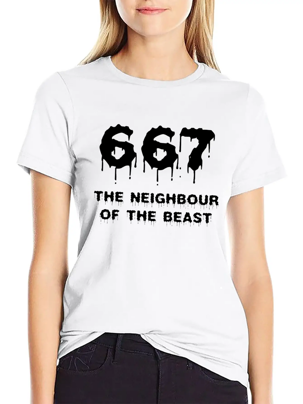 667 The Neighbour Of The Beast Shirt Breathable Soft Cotton T-Shirt – Timeless Casual Look