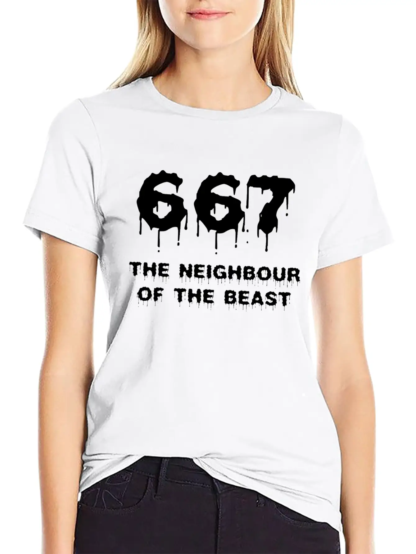 667 The Neighbour Of The Beast Shirt Breathable Soft Cotton T-Shirt – Timeless Casual Look