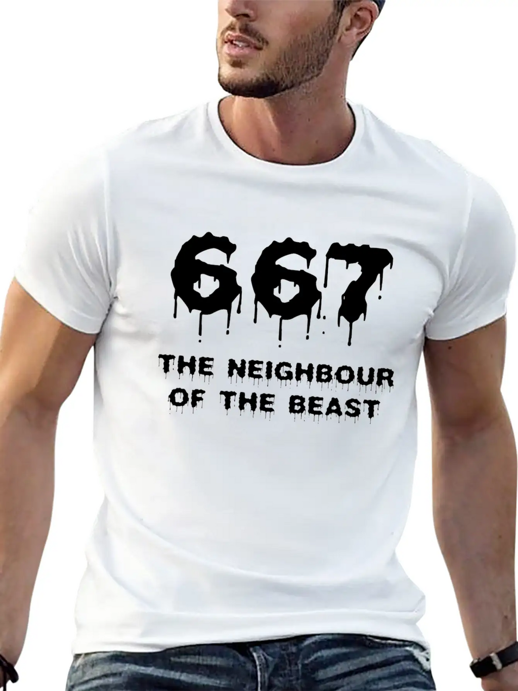 667 The Neighbour Of The Beast Shirt Breathable Soft Cotton T-Shirt – Timeless Casual Look