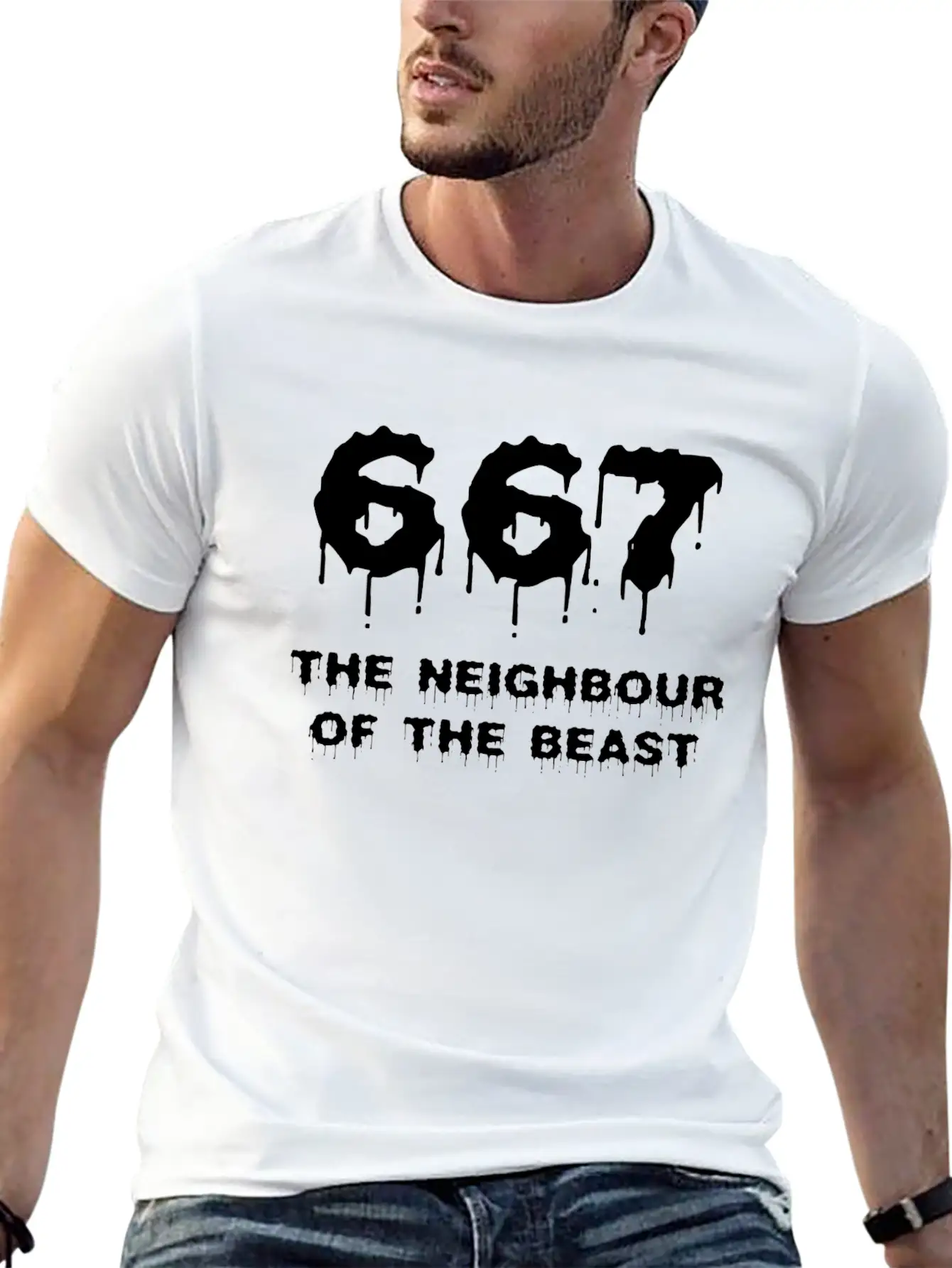 667 The Neighbour Of The Beast Shirt Breathable Soft Cotton T-Shirt – Timeless Casual Look